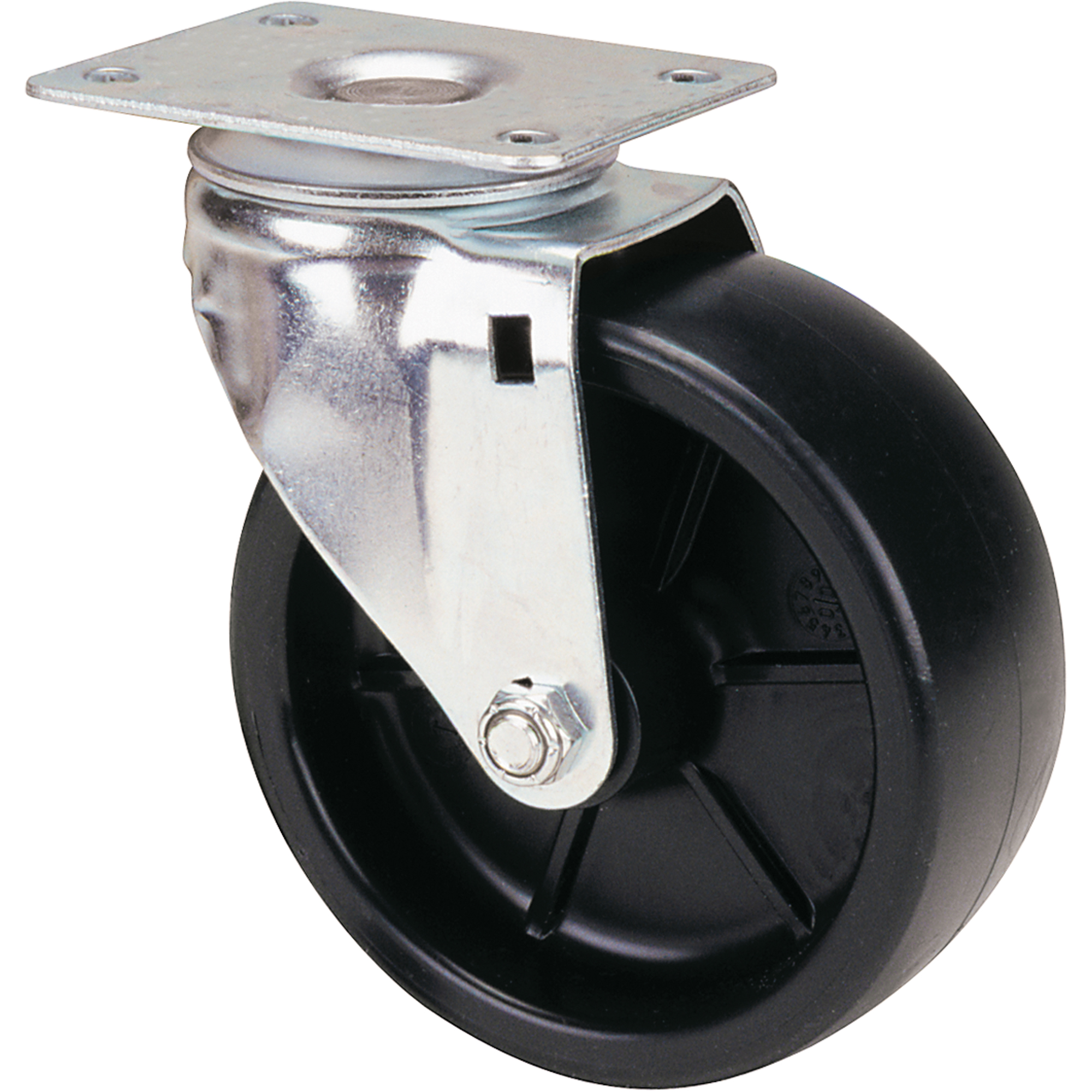 Roulette, Pivotant, 5" (127 mm), Polyoléfine, 900 lb (408 kg)