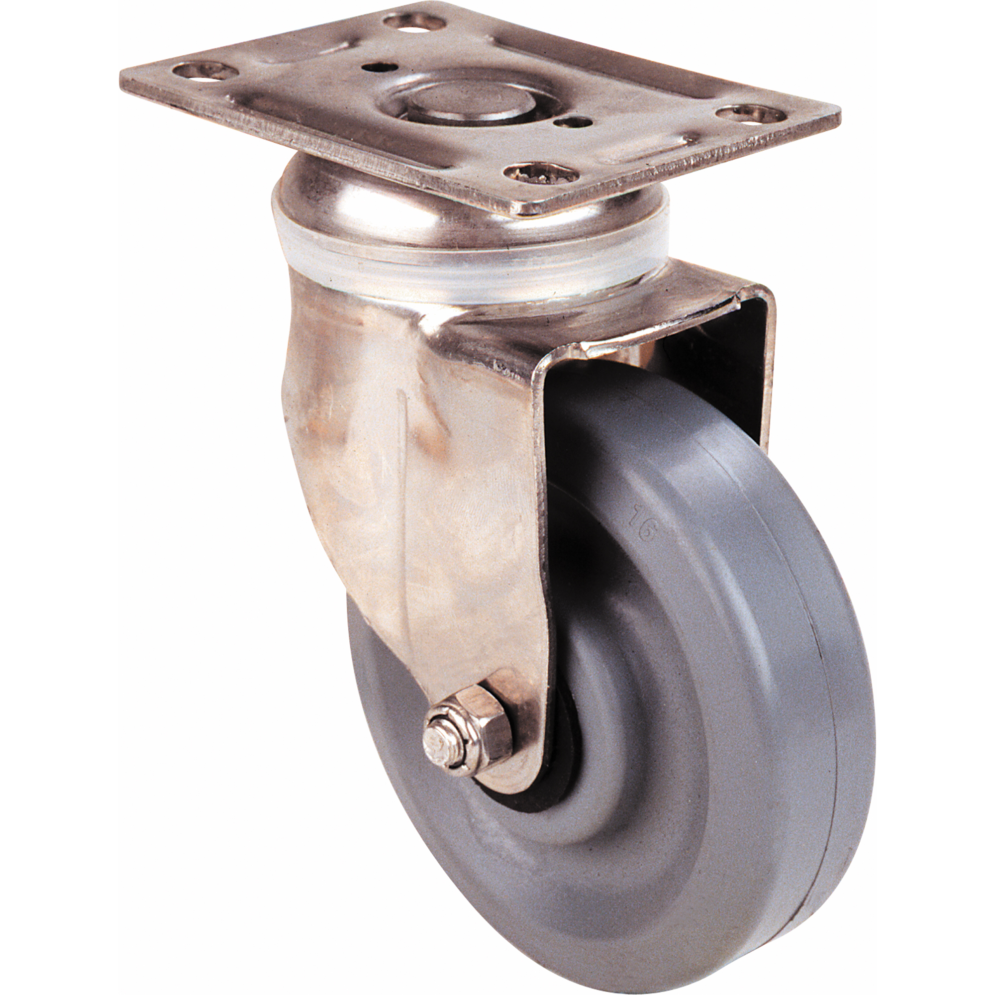 Roulette, Pivotant avec frein, 3" (76 mm), Phénolique haute temp., 225 lb (102 kg)