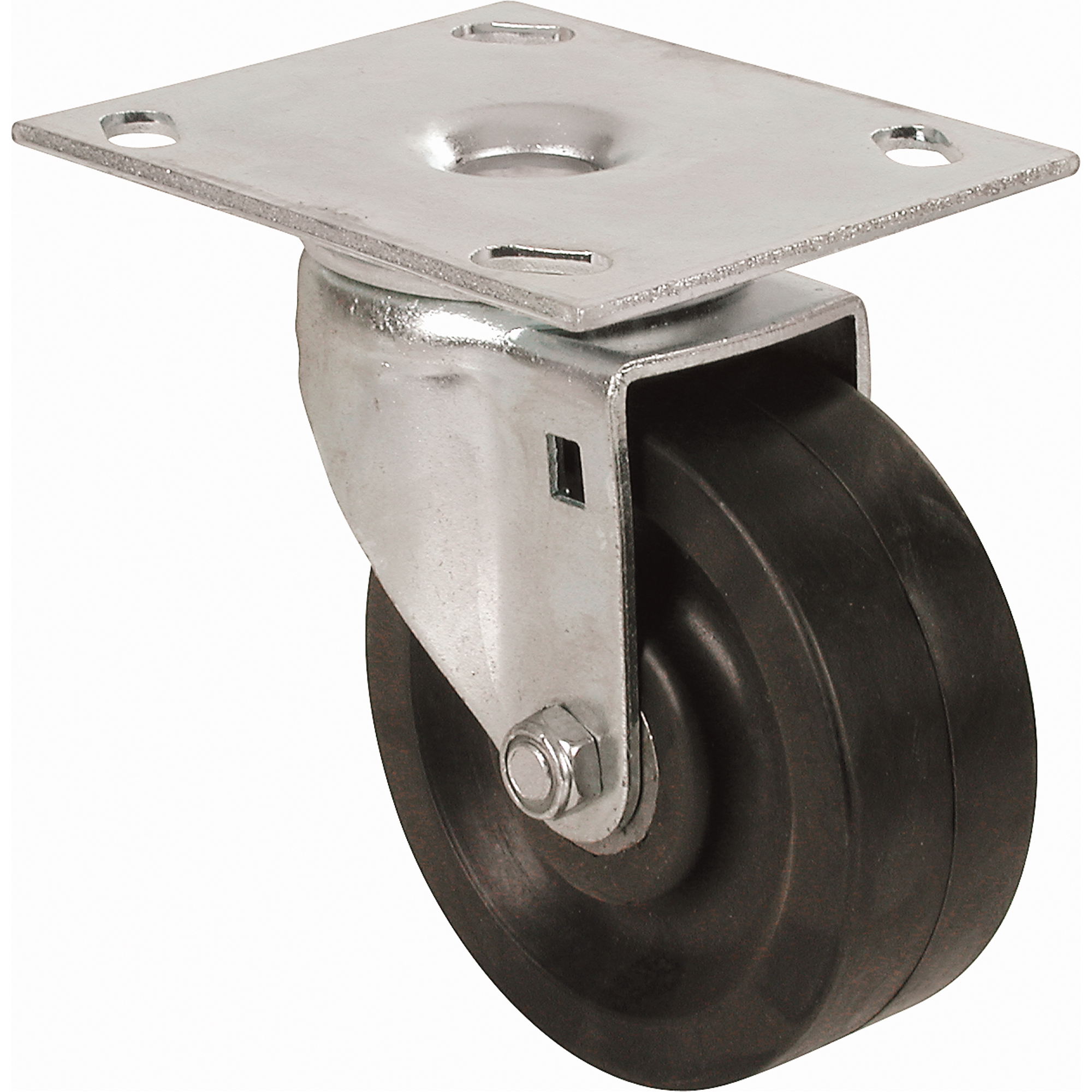 Roulette à usage moyen, Pivotant avec frein, 4" (101,6 mm), Phénolique, 500 lb (227 kg)