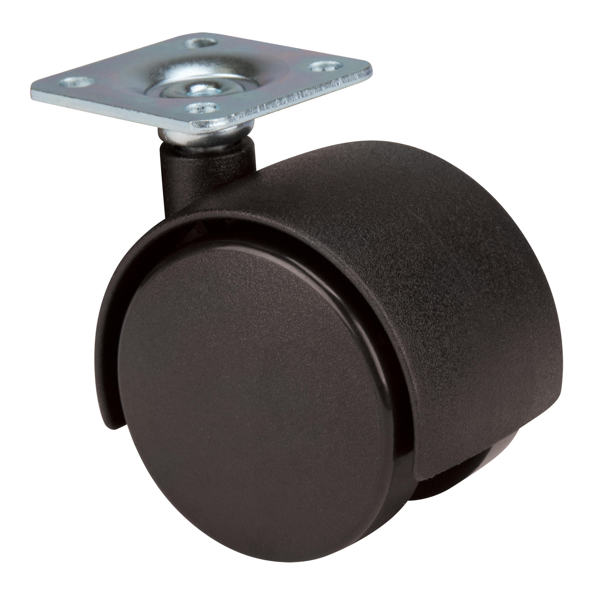 Roulettes à roue double, séries 300/400, Pivotant, 2" (51 mm), Plastique, 75 lb (34 kg)
