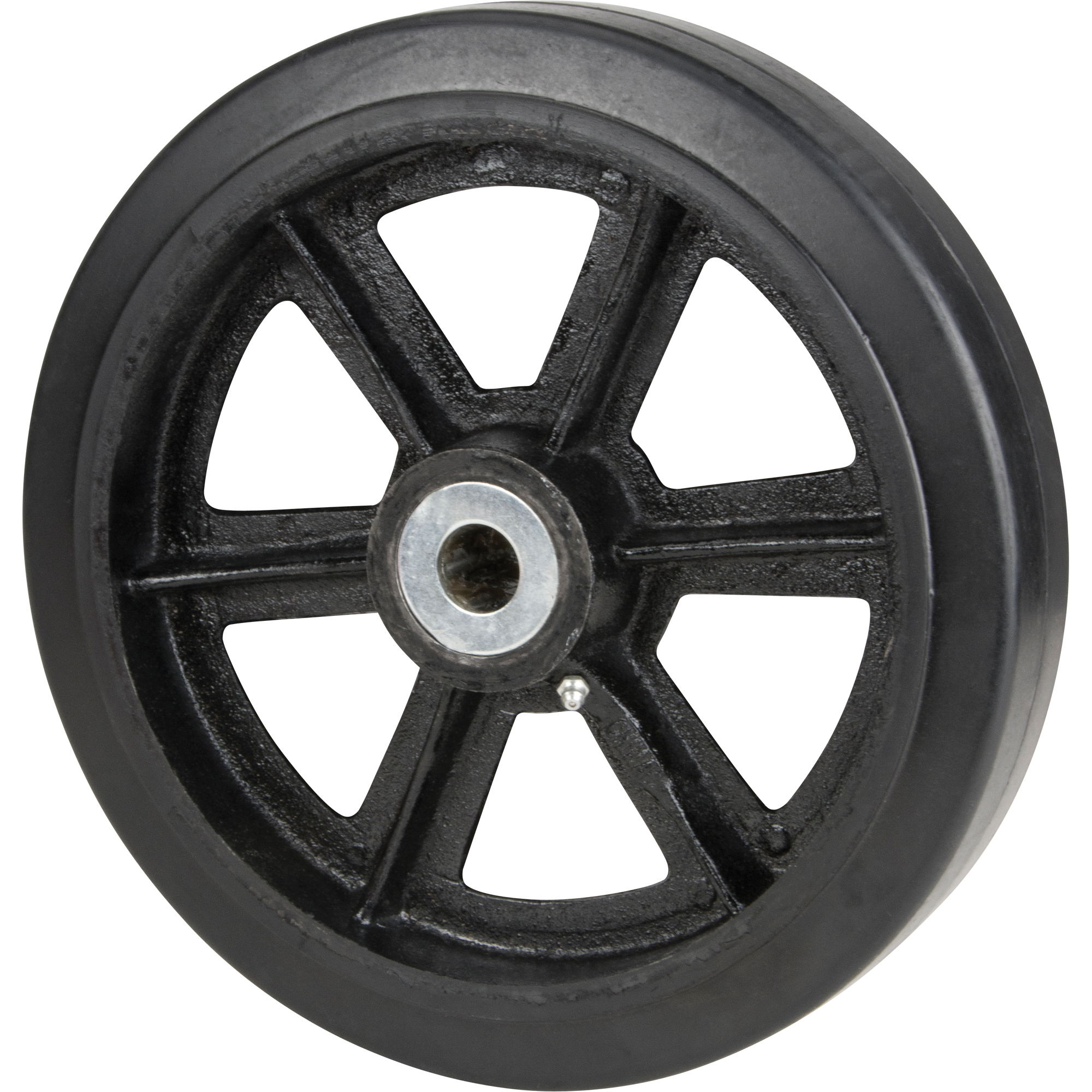 Roulettes en caoutchouc moulé, 6" (152,4 mm) dia. x 2" (50,8 mm) la, Capacité de 500 lb (226,796 kg)