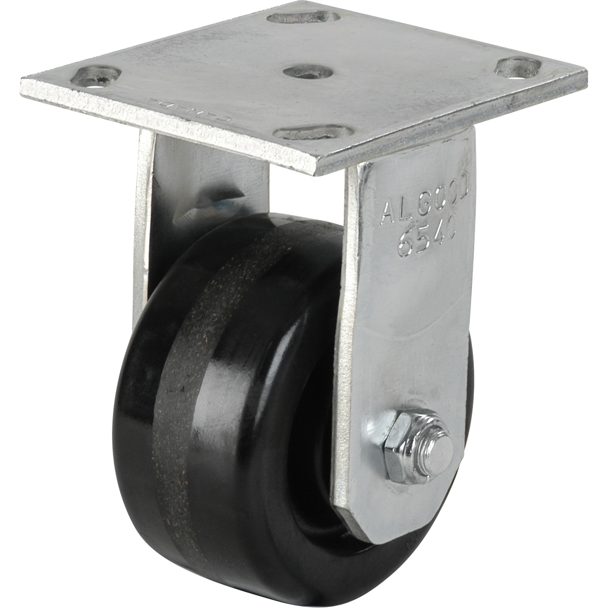 Roulettes robustes EMaxx à cheville, Fixe, 4" (101,6 mm), Phénolique, 800 lb (363 kg)