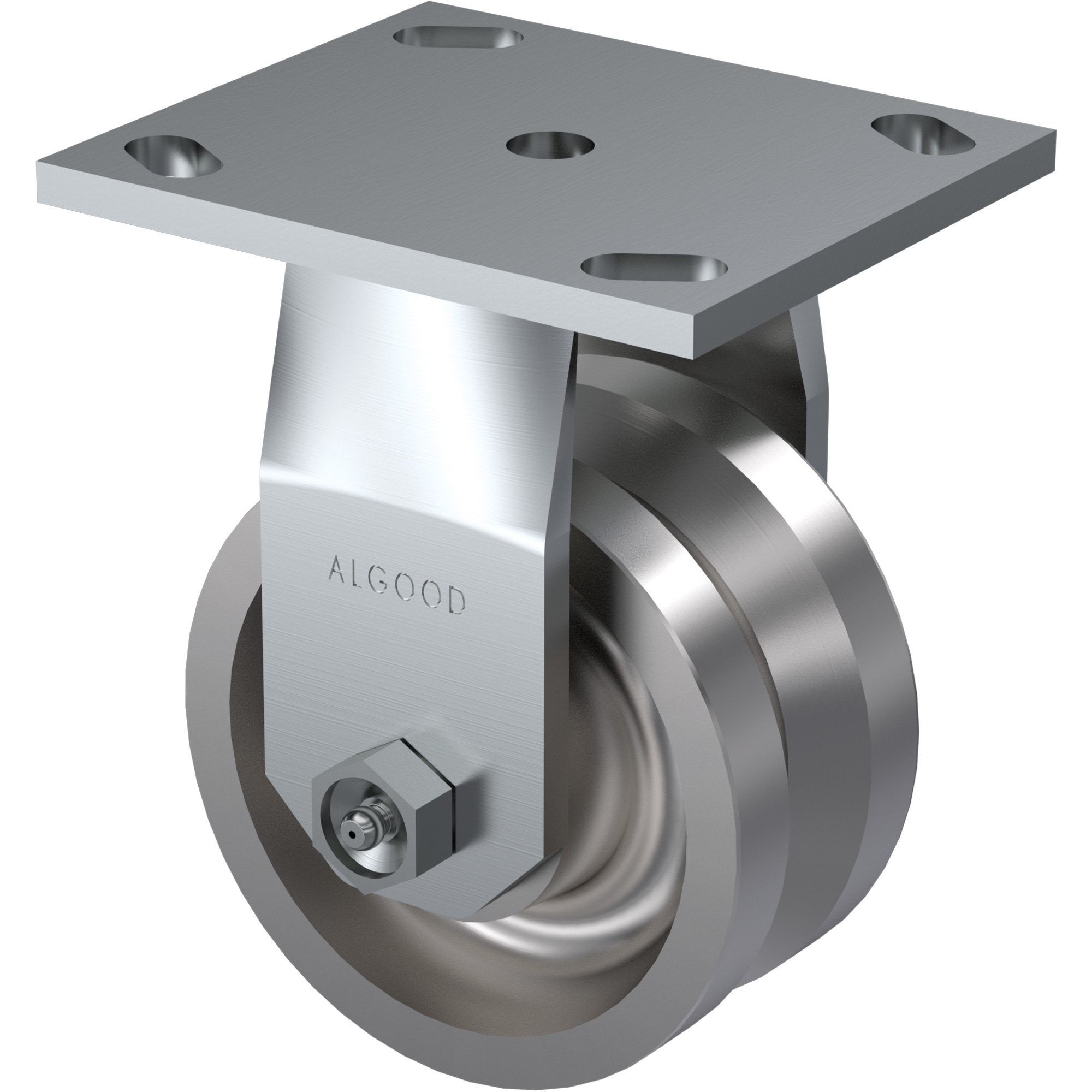 Roulettes robustes EMaxx à cheville, Fixe, 5" (127 mm), Fonte, 1200 lb (544,3 kg)