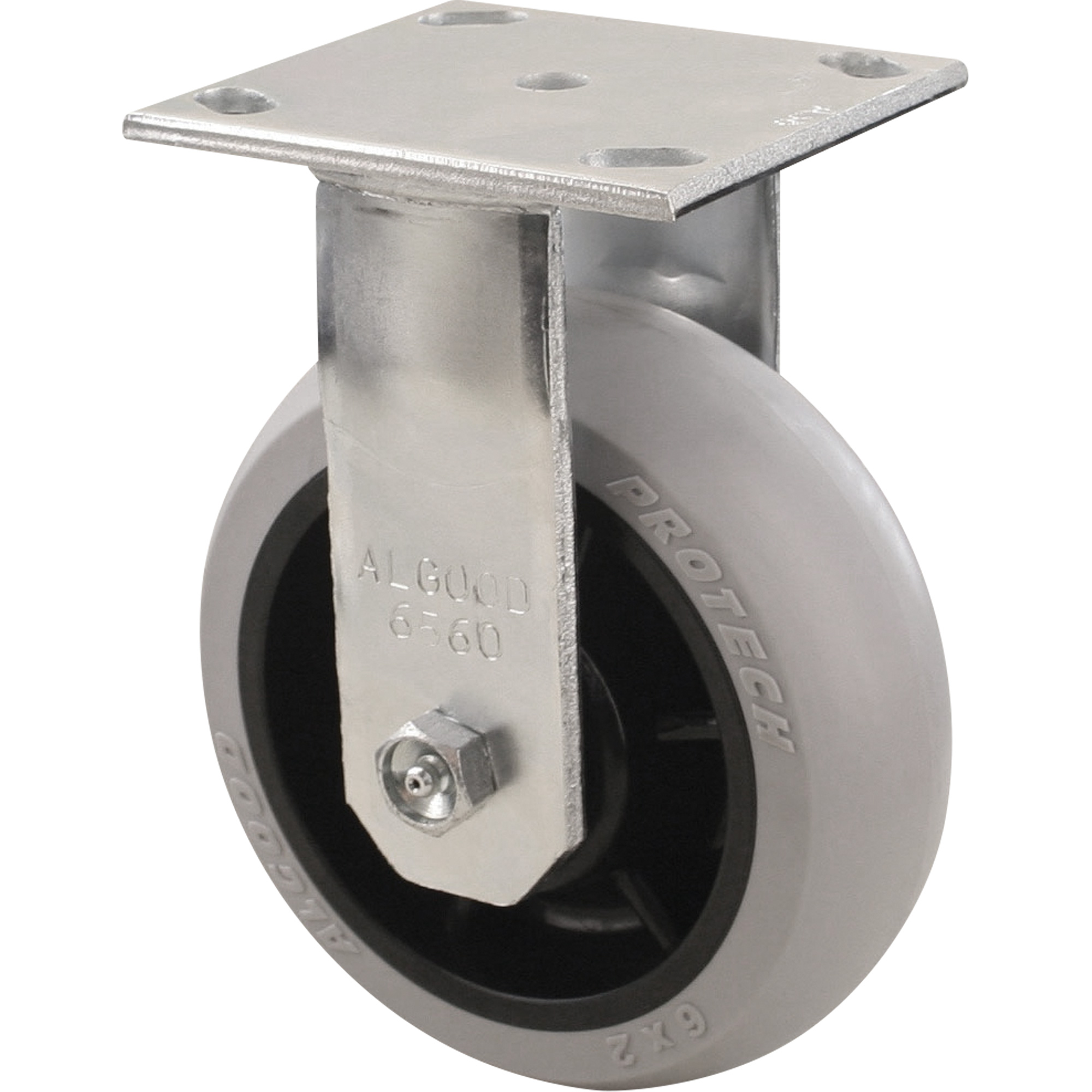 Roulettes robustes EMaxx à cheville, Fixe, 6" (152,4 mm), Polyoléfine, 450 lb (204 kg)