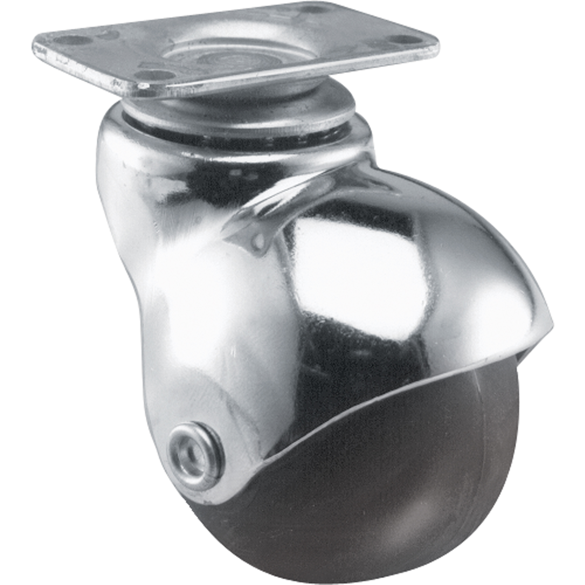 Roulettes rondes avec capuchon, série 600, Pivotant, 2" (51 mm), Plastique, 75 lb (34 kg)