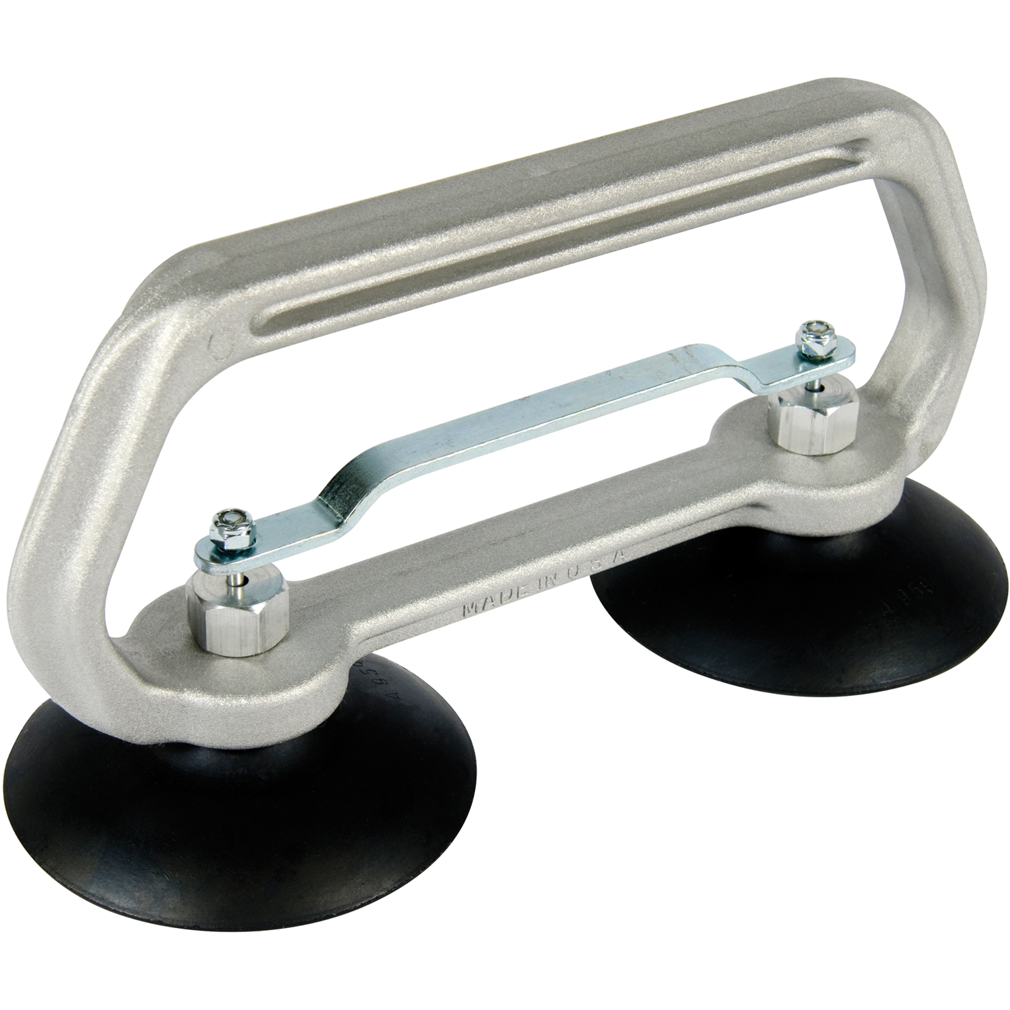 Appareils à ventouses - Ventouse double industrielle, 50 lb Capacité, 4", Barre à tirer, 10" Longueur de la manche