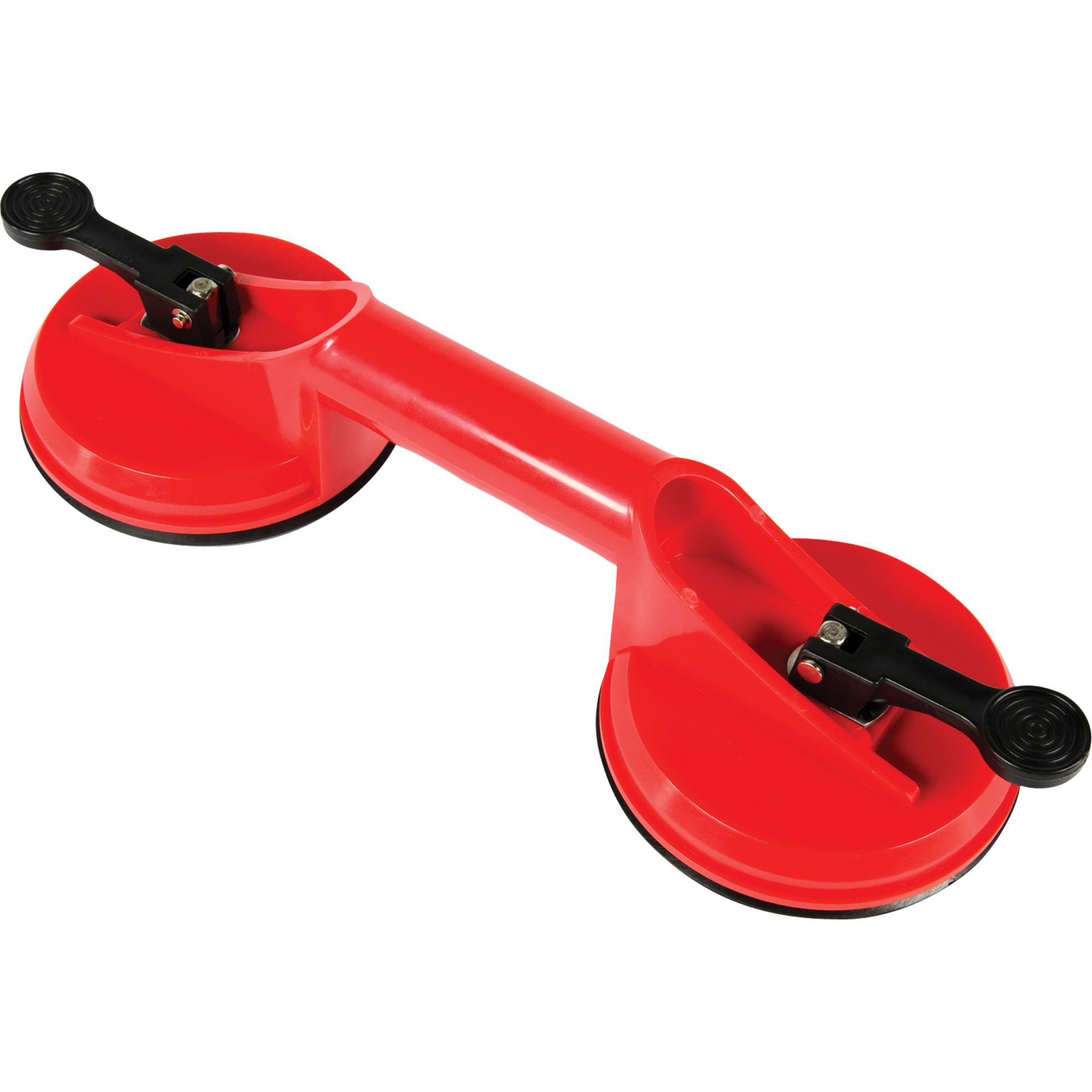 Ventouses de levage manuel - Ventouses doubles, 66 lb Capacité, 4-5/8", Levier, 13" Longueur de la manche