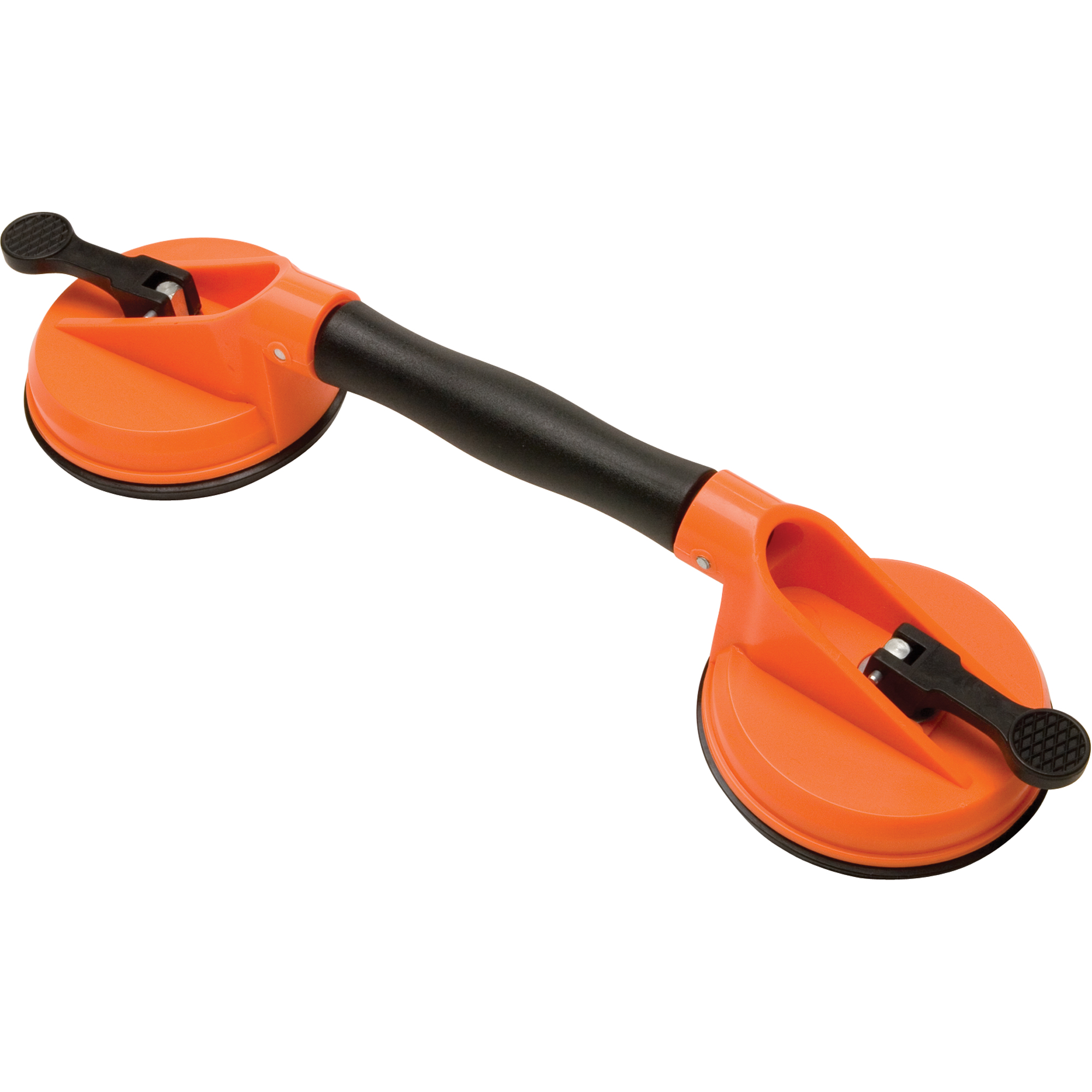 Ventouses de levage manuel - Ventouses doubles - pivotantes, 50 lb Capacité, 4-5/8", Levier, 13" Longueur de la manche