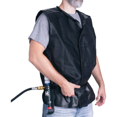 Veste de refroidissement avec dispositif refroidissant en plastique, Grand, Noir