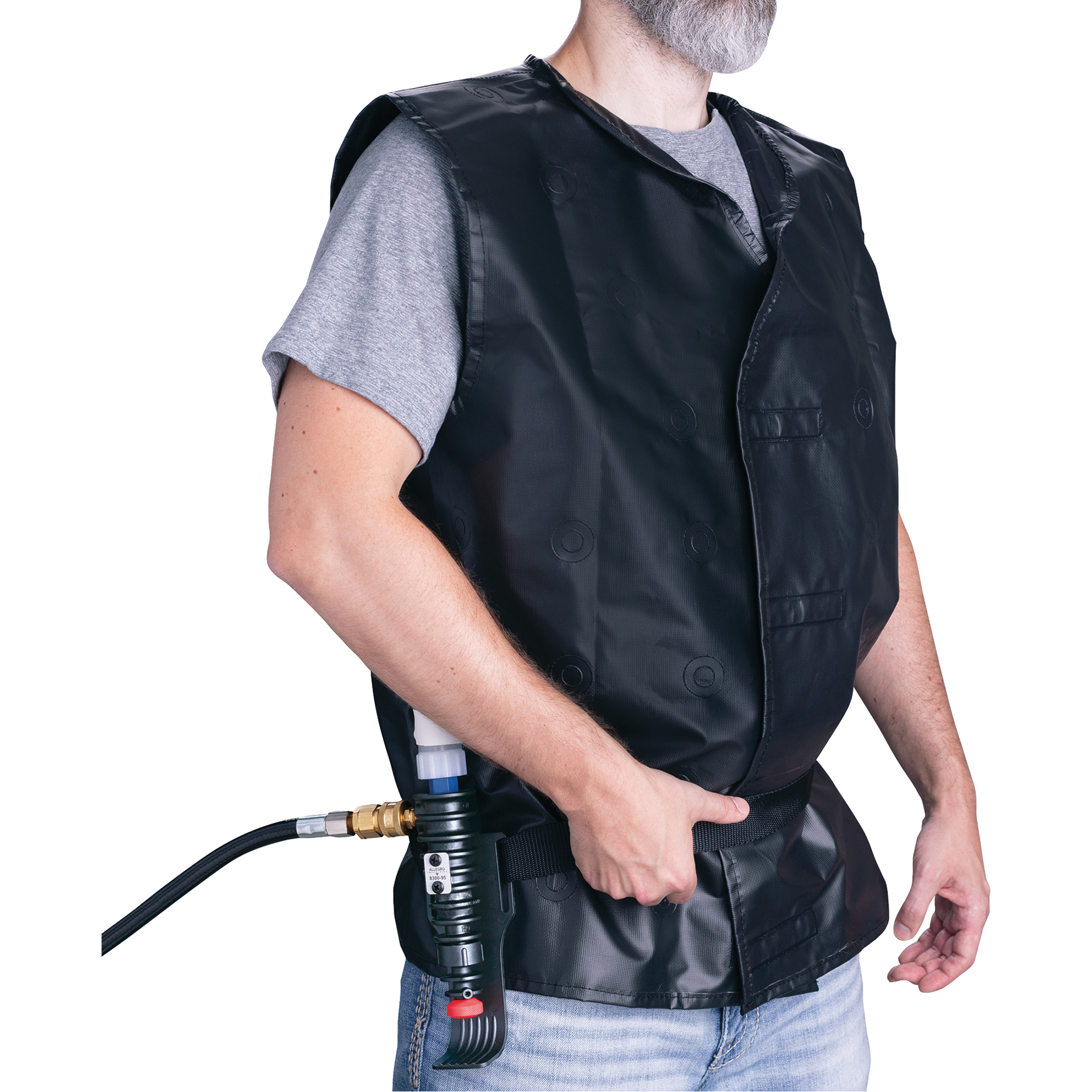 Veste de refroidissement avec dispositif refroidissant en plastique, Grand, Noir
