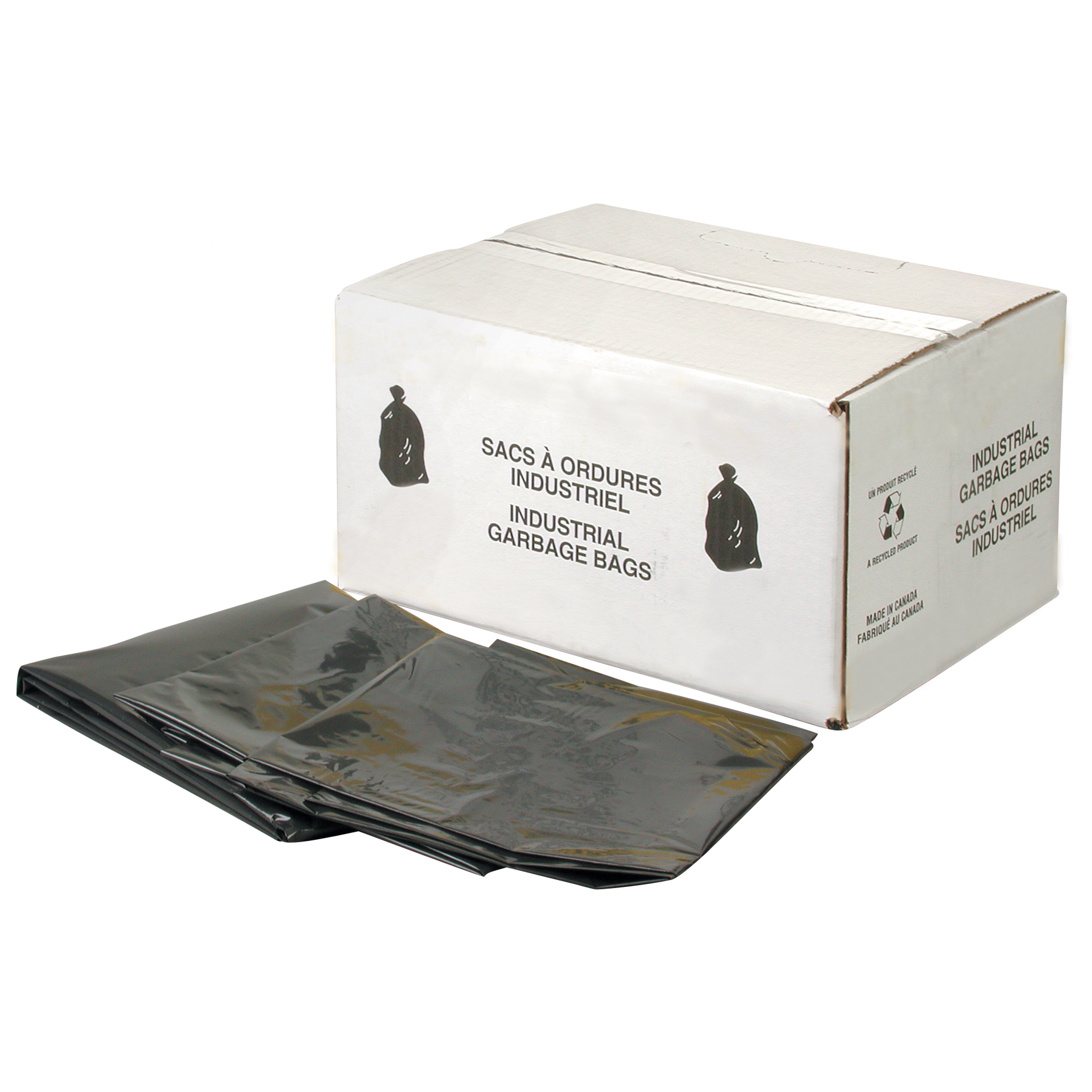 Sacs à déchets robustes, 2T-Fort, 30" la x 38" lo, 2,2 mils, Noir