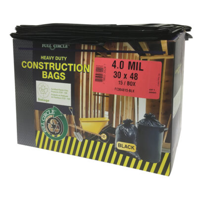 Sacs pour déchets pour entrepreneurs, Fort, 30" la x 48" lo, 4 mils, Noir, Capacité 124,91 L (33 gal.)
