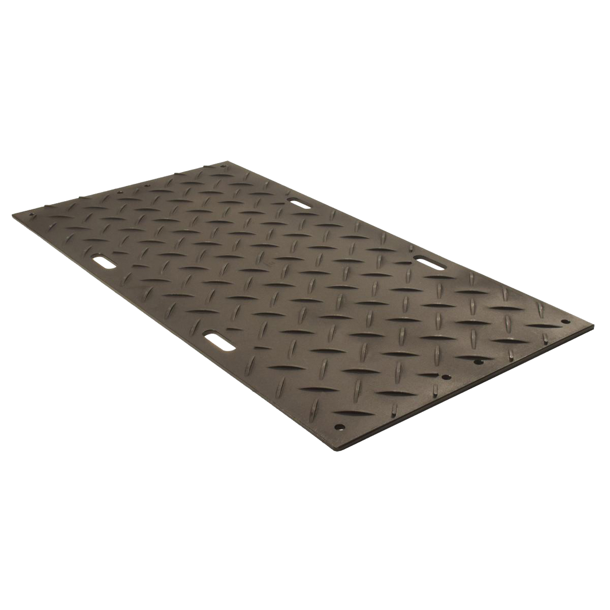 Protecteur de sol d'usage moyen, 4' x 8', Polyéthylène haute densité, Lisse/texturé, Noir