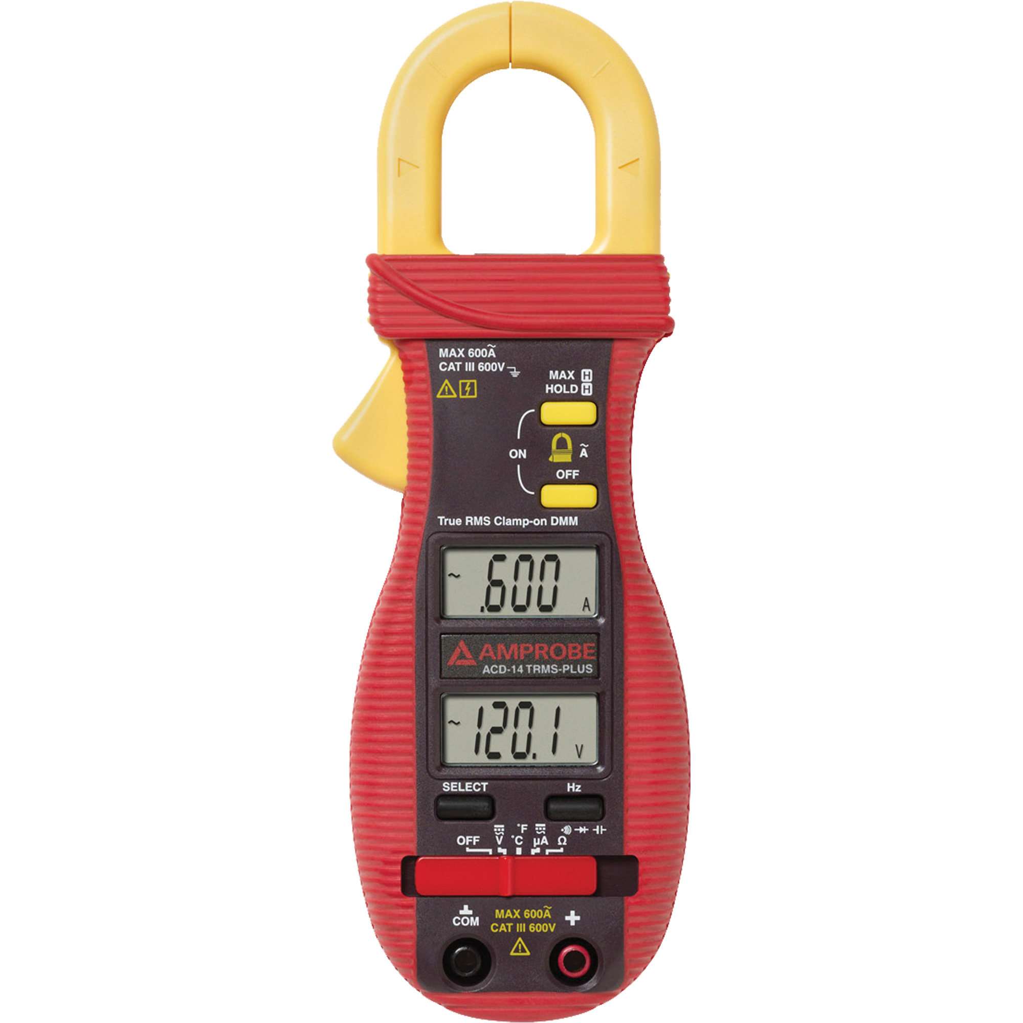 Multimètre à pince avec écran double ACD-14-PLUS, Tension c.a./c.c., Courant c.a.