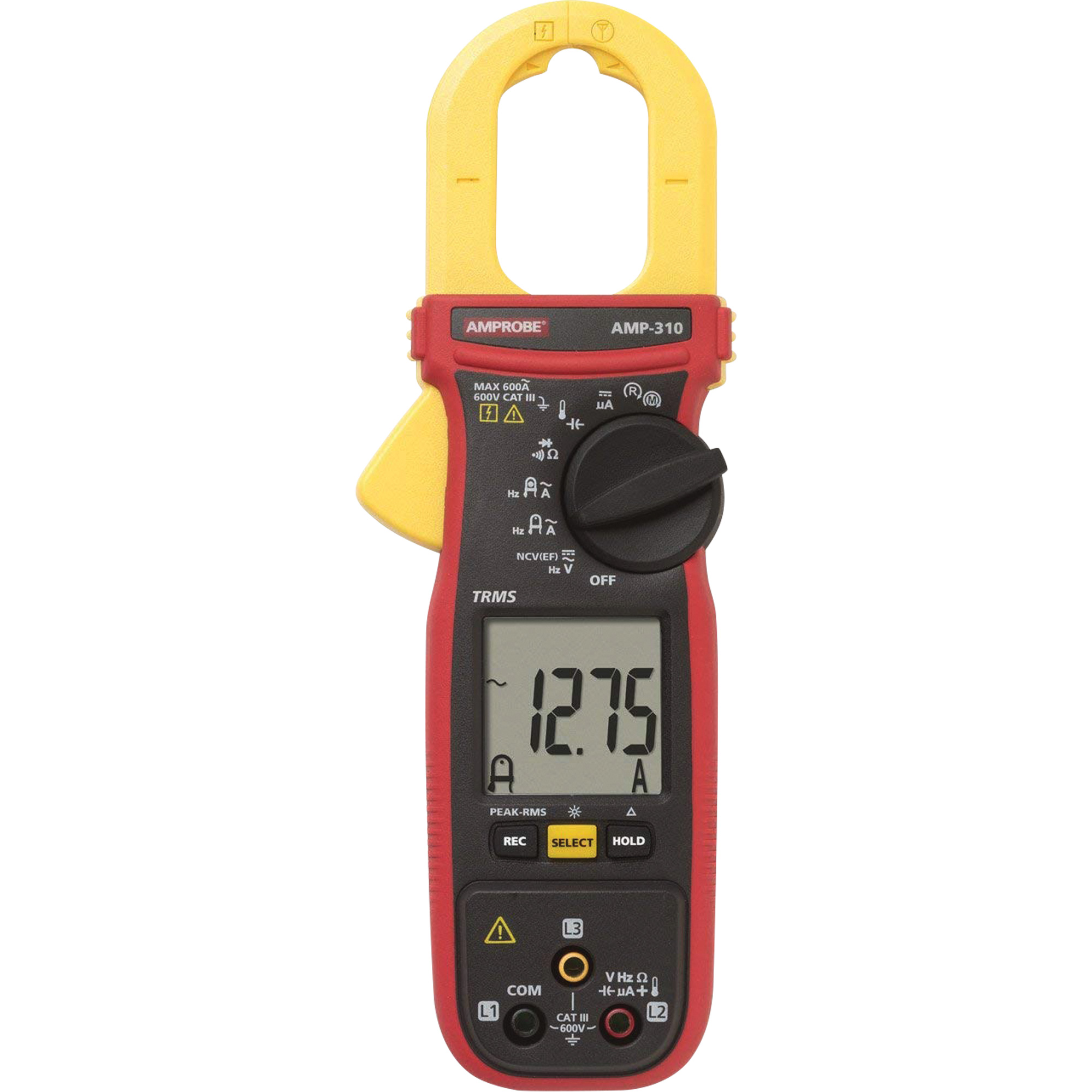 Multimètre à pince TRMS pour entretien de moteur AMP-310, Tension c.a./c.c., Courant c.a.