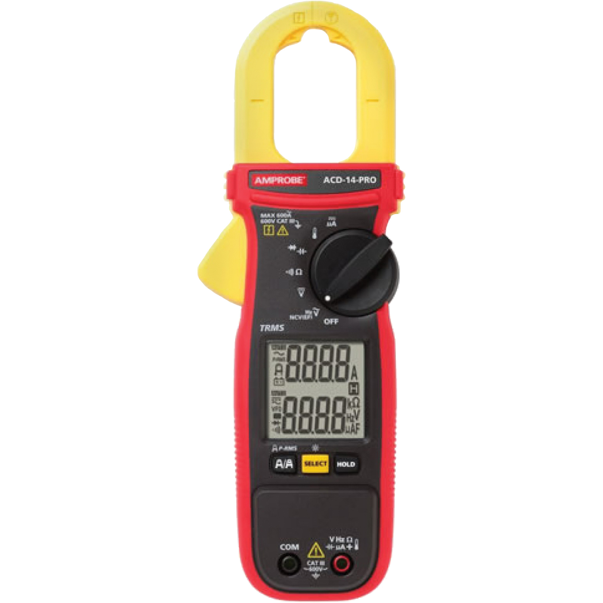Multimètre TRMS à pince avec écran double ACD-14-PRO, Tension c.a./c.c., Courant c.a.