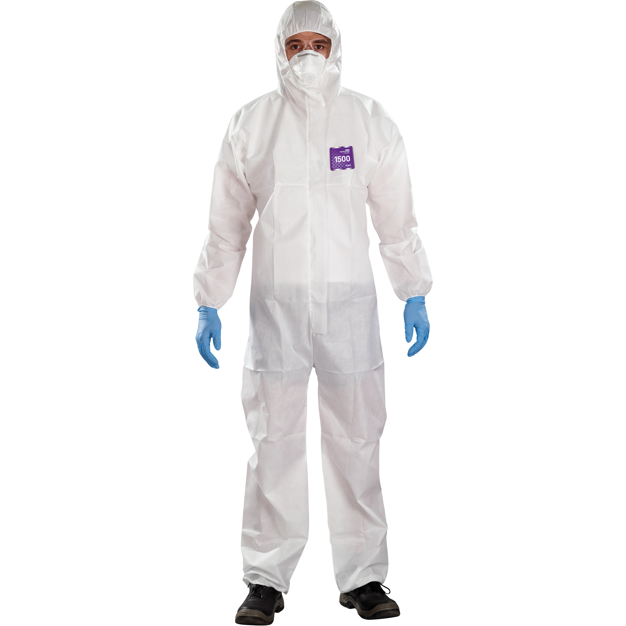 Combinaisons avec col AlphatecMC MicrochemMC, Grand, Blanc, SMS