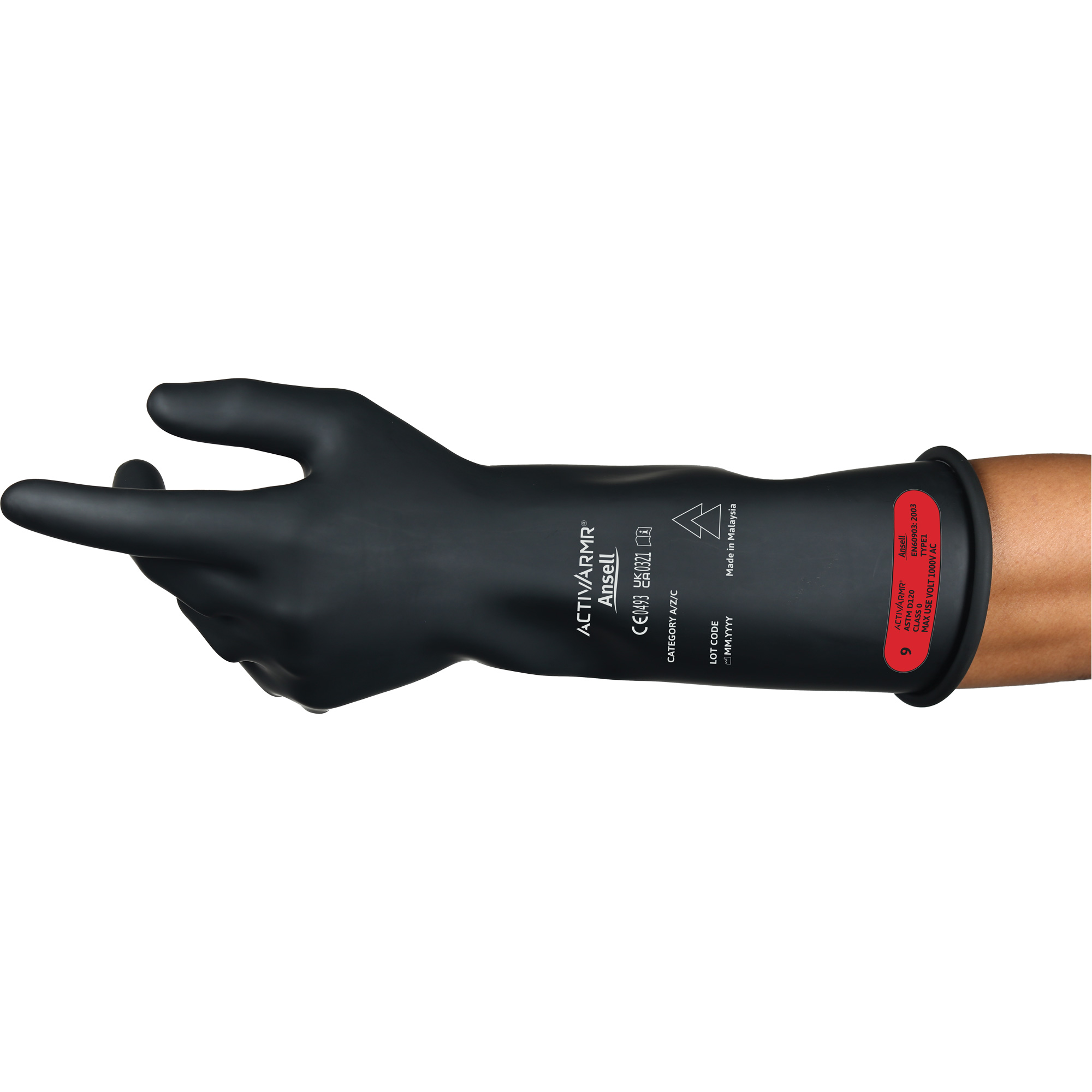 Gants électriques isolés ultra légers ActivArmrMD RIG R014BUL, ASTM classe 0, Taille 10, 14" lo