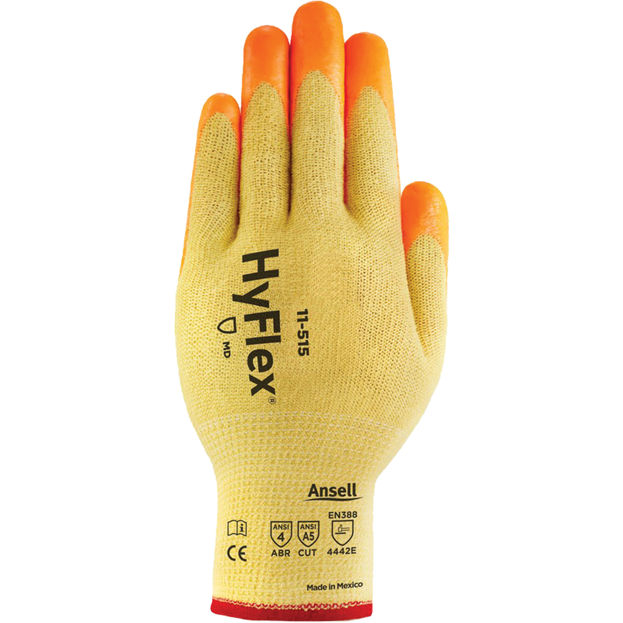 Gants haute visibilité résistants aux coupures HyFlexMD, Taille 11, Calibre 13, Revêtement Mousse de nitrile, Enveloppe en Acier inoxydable/KevlarMD/Spandex, ASTM ANSI niveau A5/EN 388 niveau E