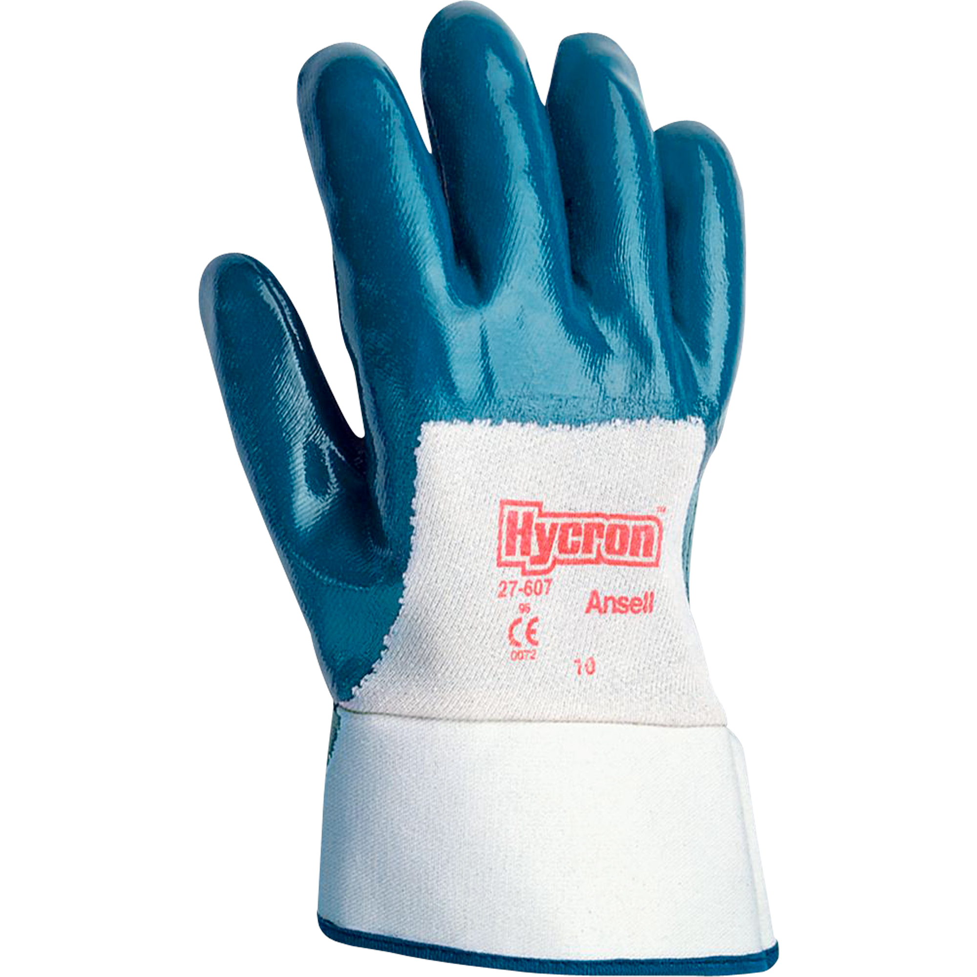 Gants HycronMD 27-607, 10/T-Grand, Rêvetement Nitrile, Enveloppe en Coton