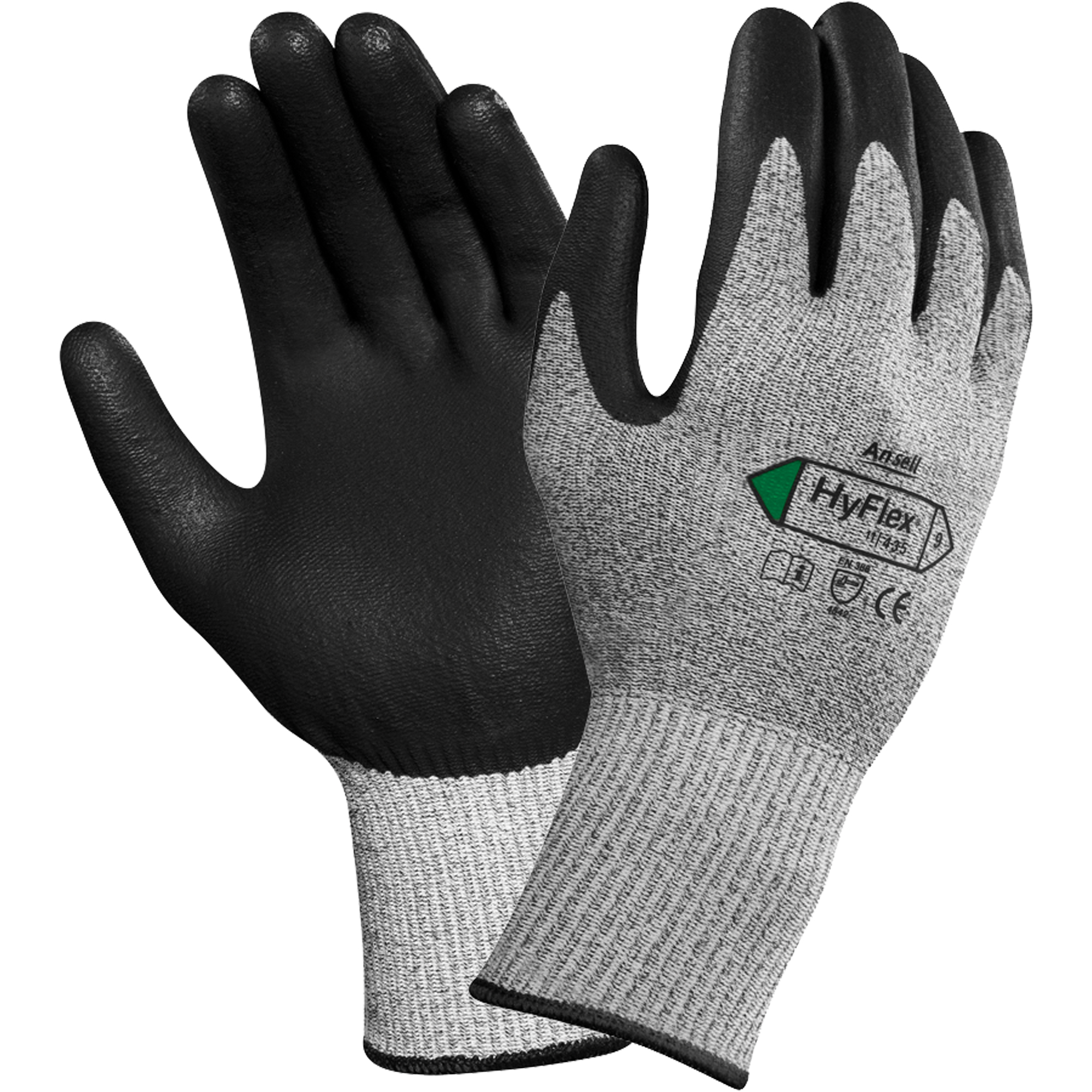 Gants HyFlexMD 11-435, Taille 6/T-petit, Calibre 13, Revêtement Polyuréthane, Enveloppe en Nylon, ANSI/ISEA 105 niveau 3