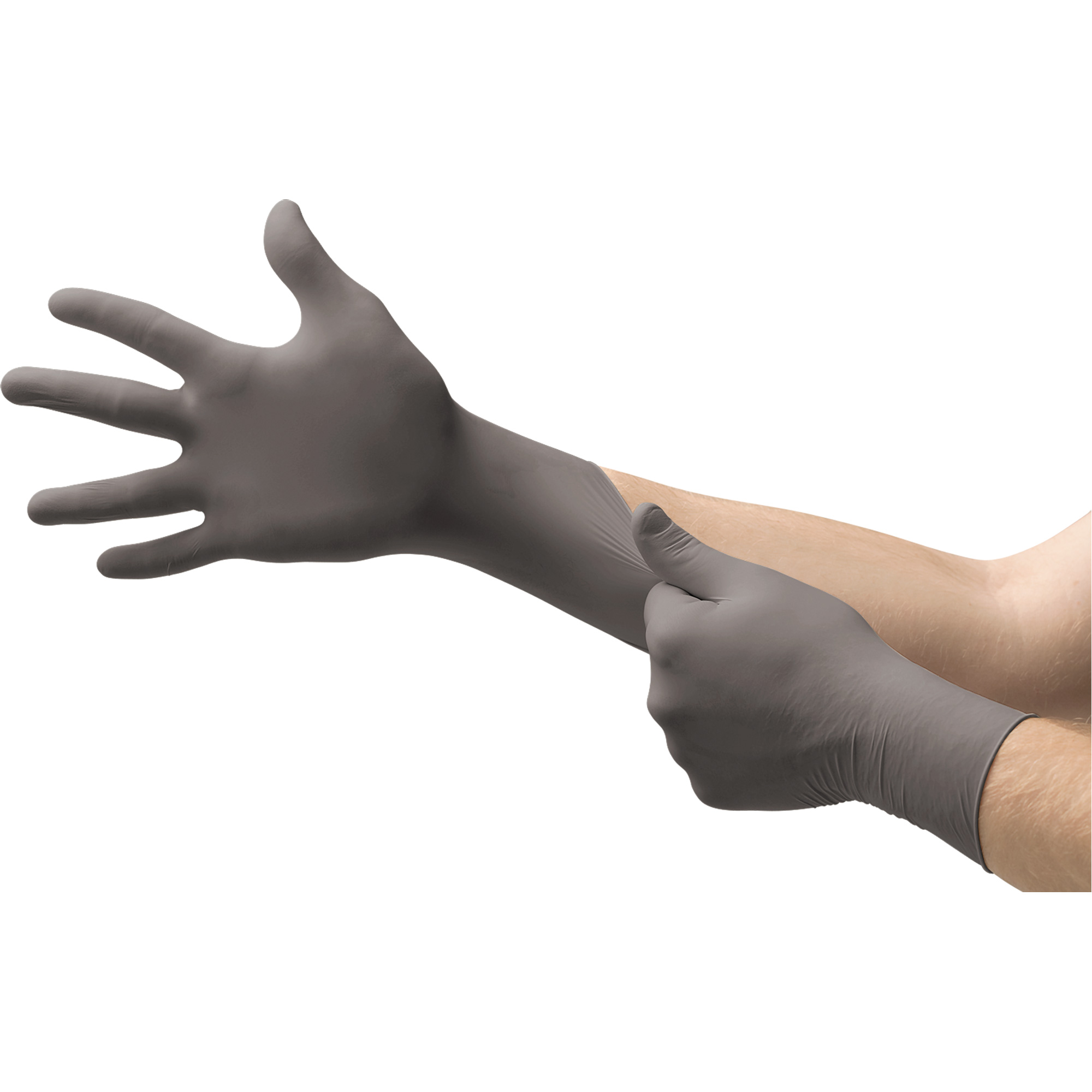 Gants jetables TouchNTuffMD 93-250, 10/T-Grand, Nitrile, 5,1 mils/7,9-mil, Sans poudre, Gris