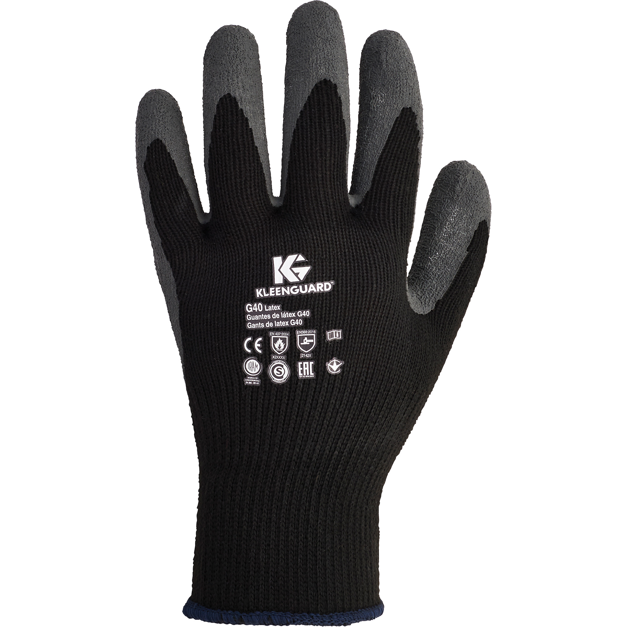 Gants polyvalents KleenGuardMC G40, 10/T-Grand, Rêvetement Latex de caoutchouc, Calibre 10, Enveloppe en Polyester/Coton