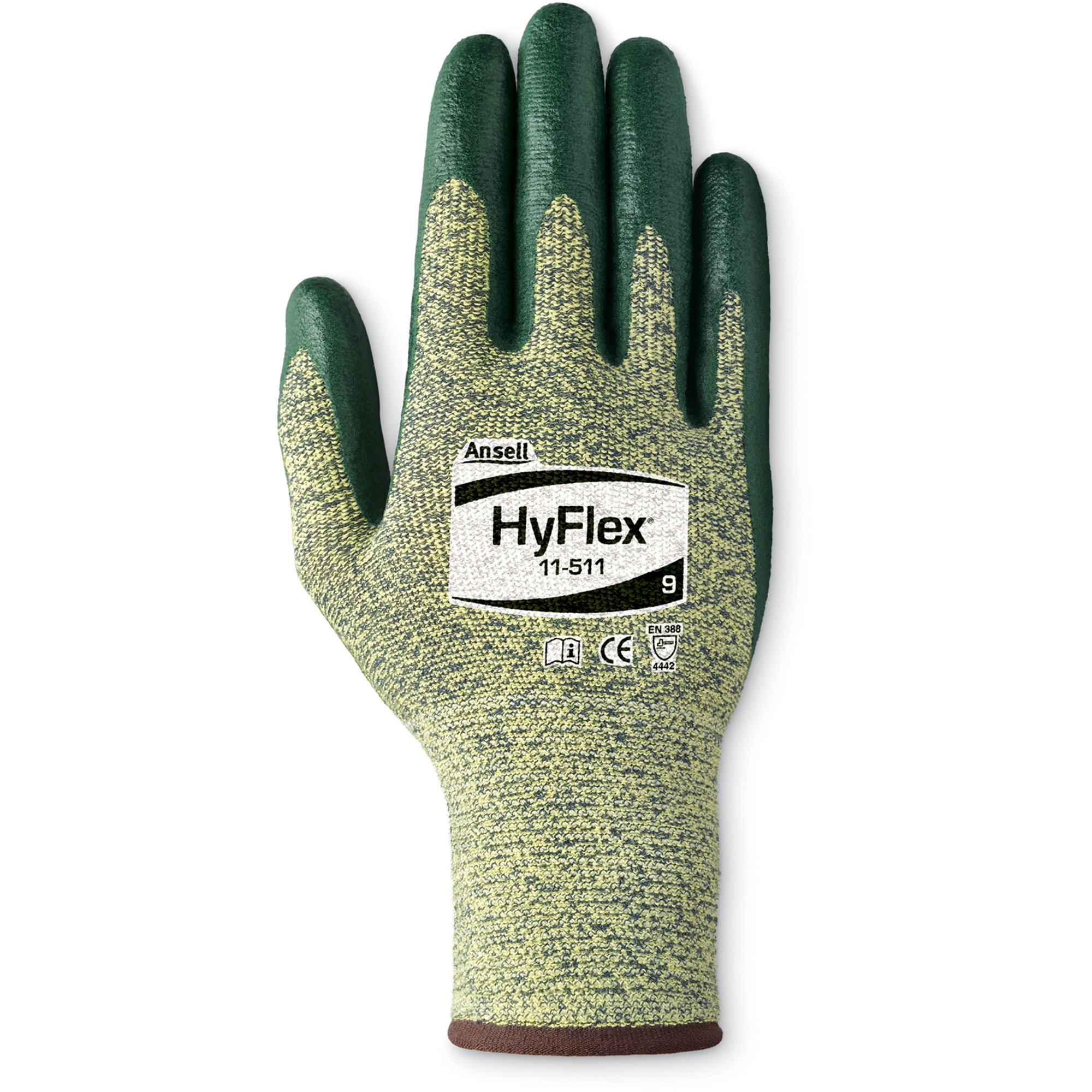Gants résistant aux coupures HyFlexMD 11-511, Taille 2T-Grand/11, Calibre 13, Revêtement Mousse de nitrile, Enveloppe en KevlarMD, ASTM ANSI niveau A5/EN 388 niveau D