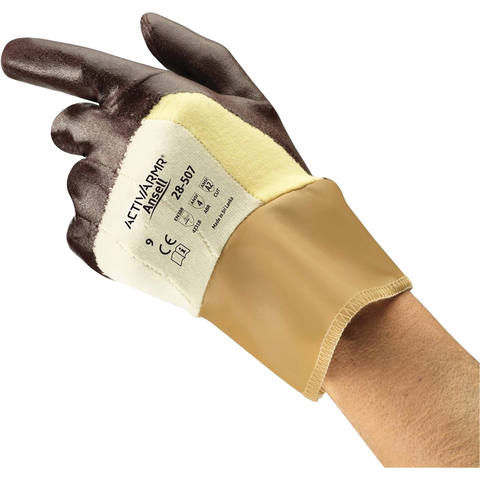 Gants résistants aux coupures ActivArmrMD, Taille 10, Revêtement Nitrile, Enveloppe en KevlarMD, ASTM ANSI niveau A2/EN 388 niveau B