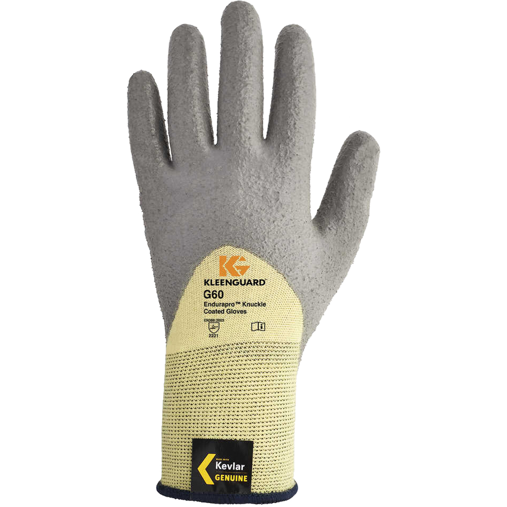 Gants résistants aux coupures KleenGuardMC G60, Taille 7, Calibre 15, Revêtement Polyuréthane, Enveloppe en KevlarMD, ANSI/ISEA 105 niveau 2/EN 388 niveau 2