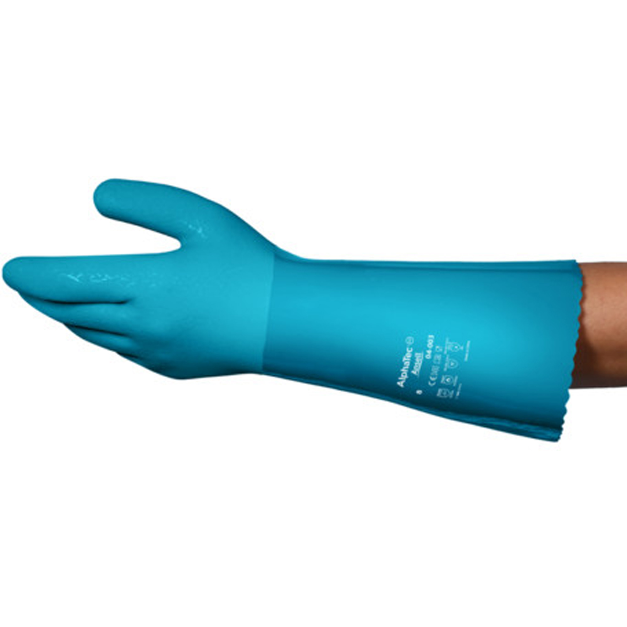 Gants résistants aux produits chimiques AlphaTecMD 04-003, Taille 8, 14" lo, Nitrile/PVC, Doublure en Molleton, Gant de calibre hiver