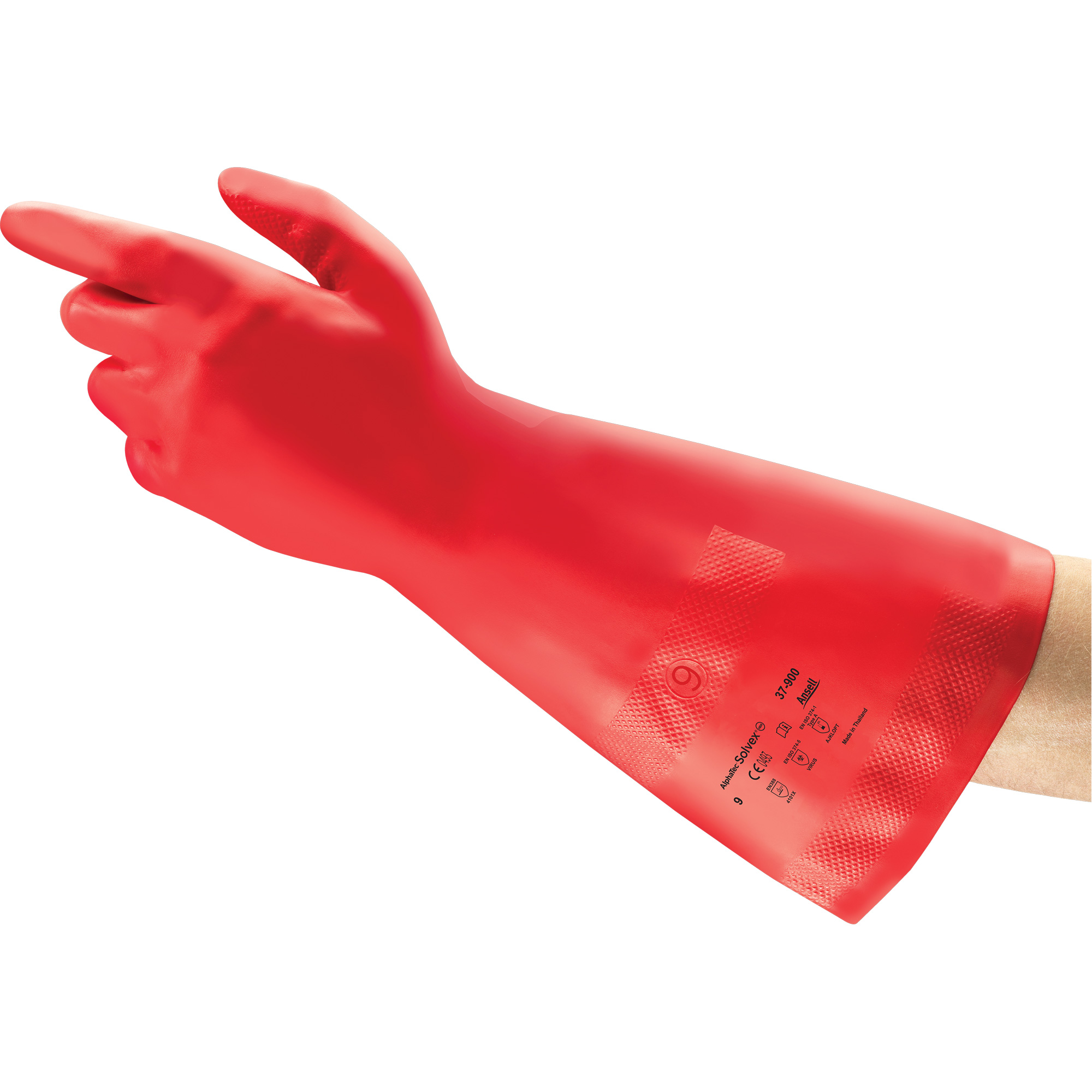 Gants résistants aux produits chimiques AlphaTecMD SolvezMD 37-900, Taille 9, 14,9" lo, Nitrile, 16,7-mil