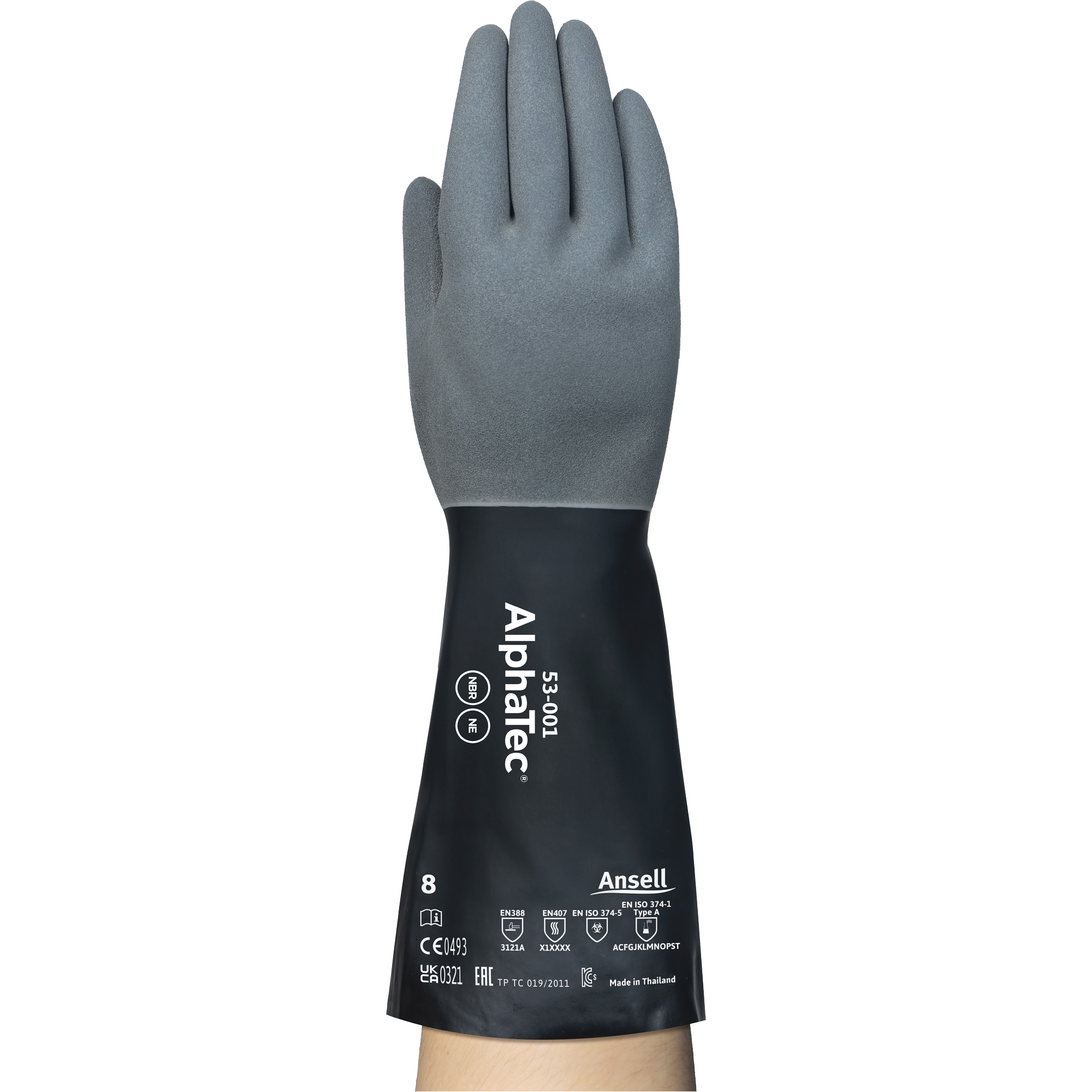 Gants résistants aux produits chimiques AlphaTecMD, Taille 11, 13" lo, Néoprène/Nitrile, Doublure en Nylon, 17 mils