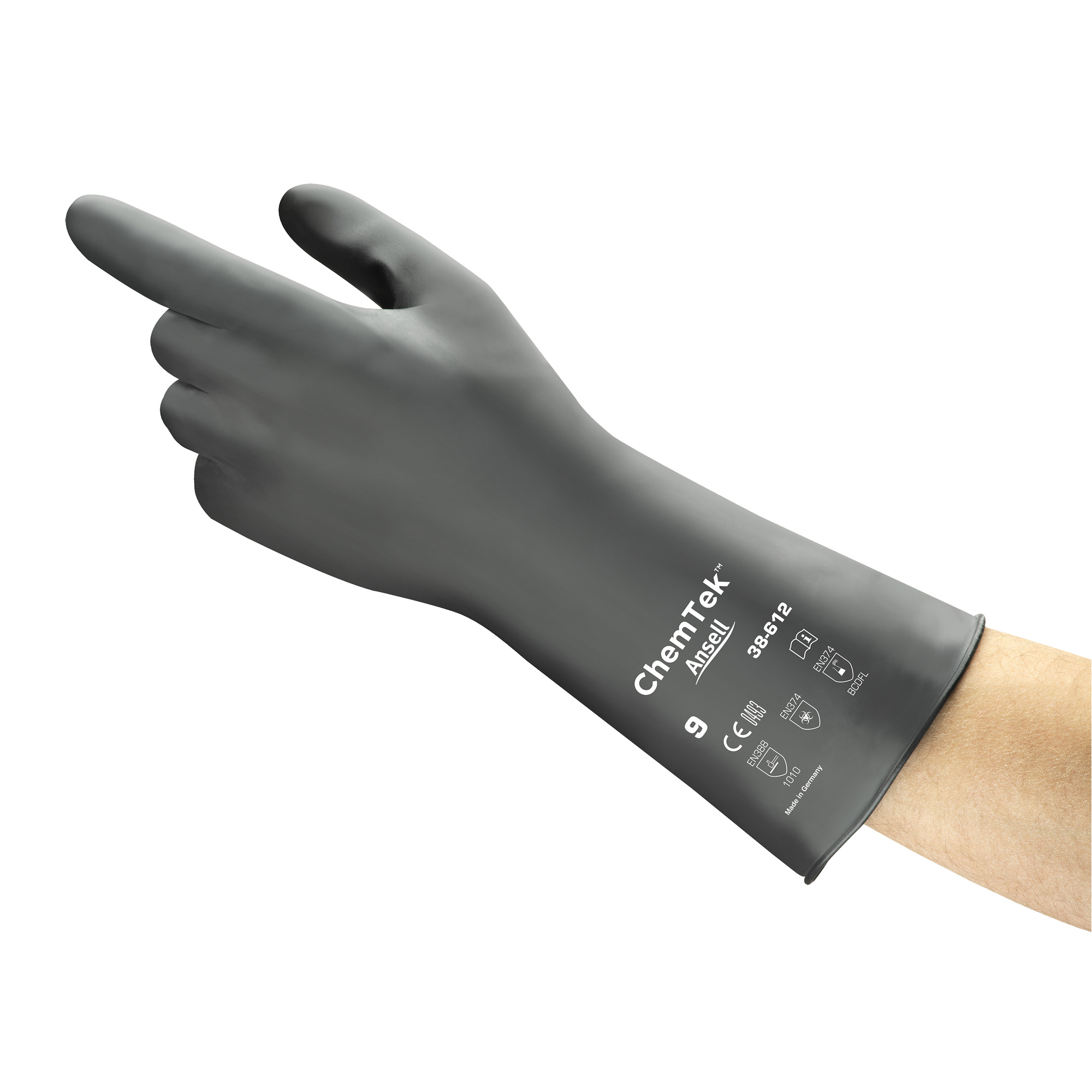 Gants résistants aux produits chimiques AlphaTecMD, Taille 9, 12" lo, Caoutchouc butyle/VitonMD, 0,3 mil