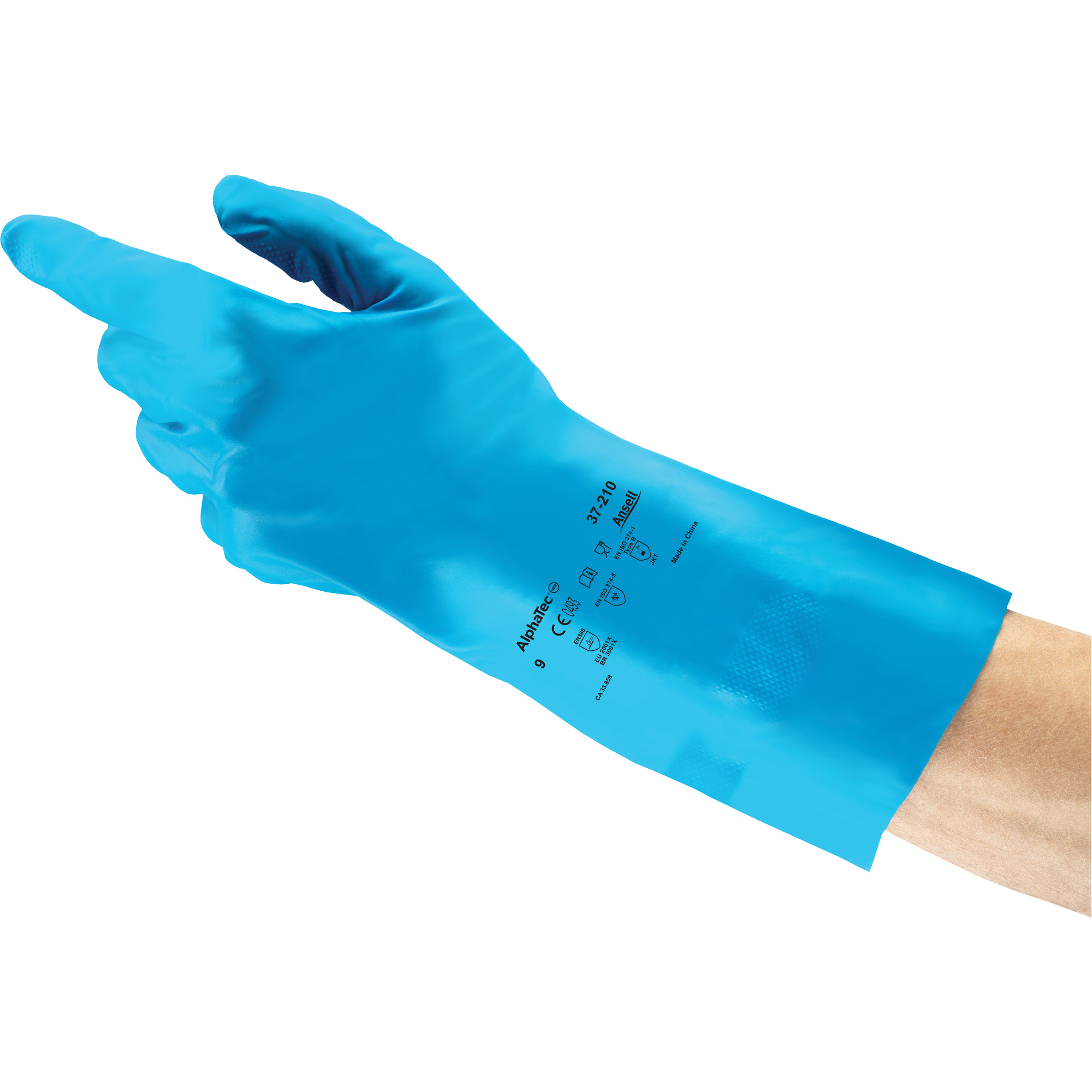 Gants réutilisables AlphaTecMD 37-210 UltraGripMC, Taille 7, 12,6" lo, Nitrile, 8 mils