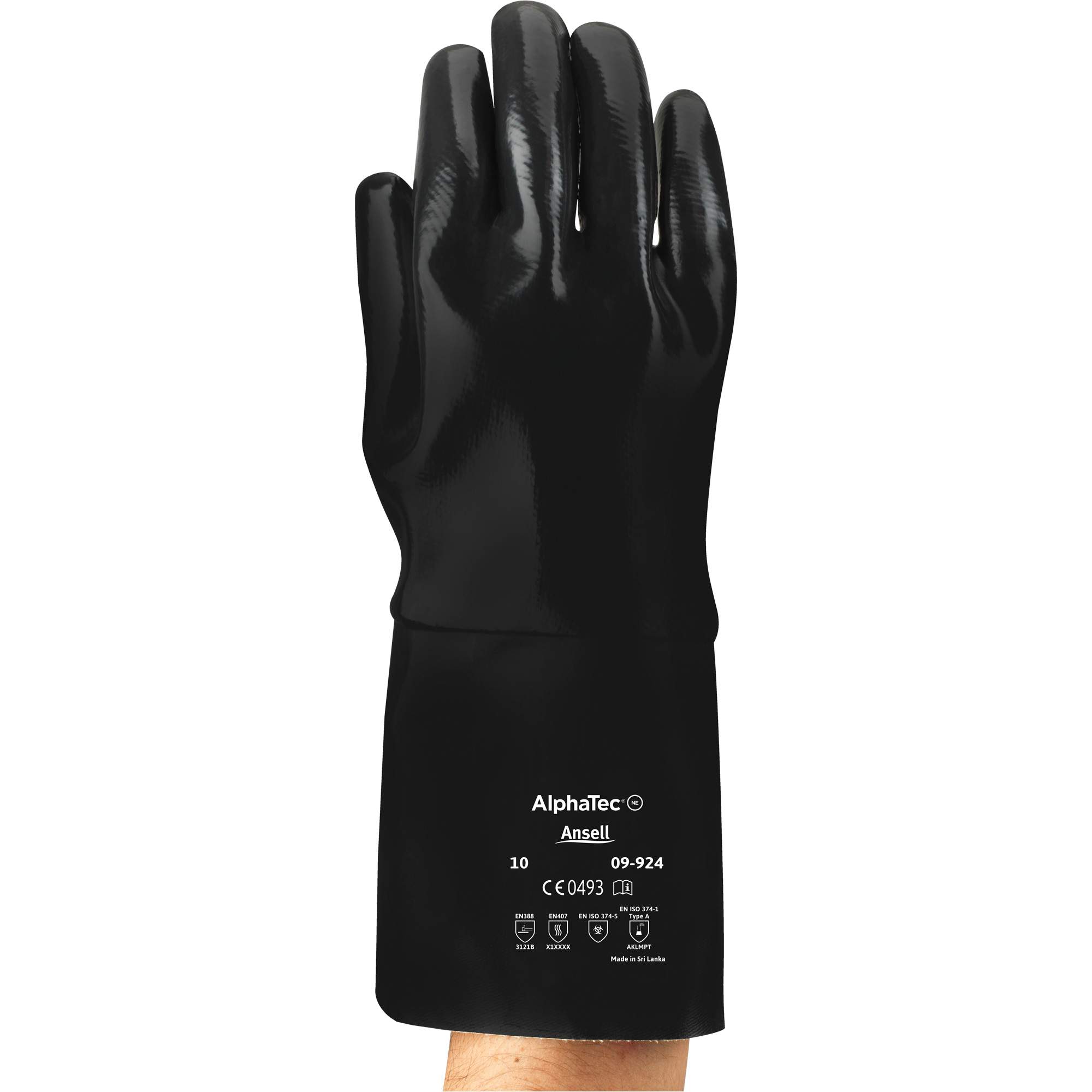 Gants robustes entièrement enduits NeoxMC, Taille T-Grand/10, 14" lo, Néoprène, Doublure en Jersey de coton
