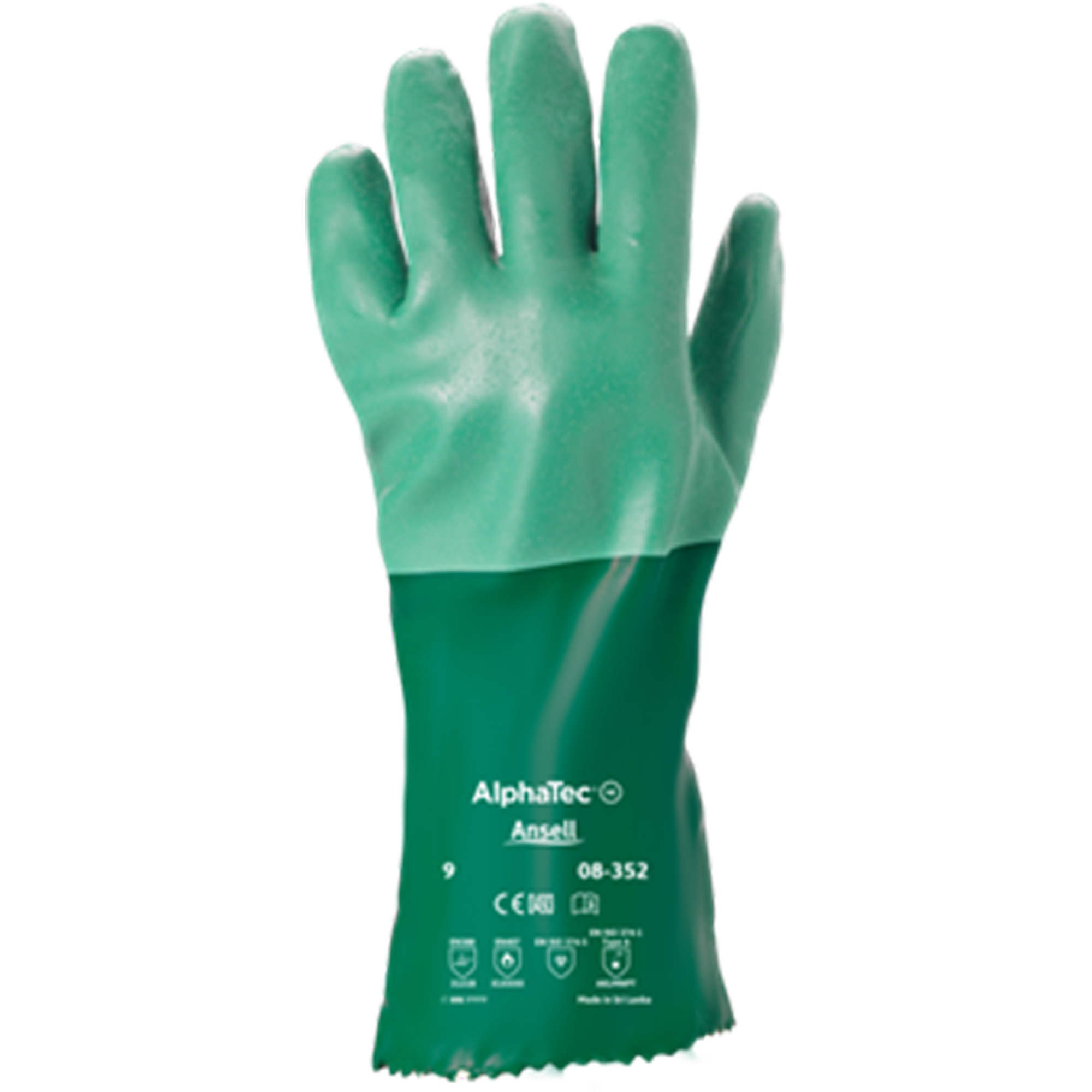 Gants ScorpioMD 8-352, Taille Grand/10, 12" lo, Néoprène, Doublure en Interlock, 50 mils