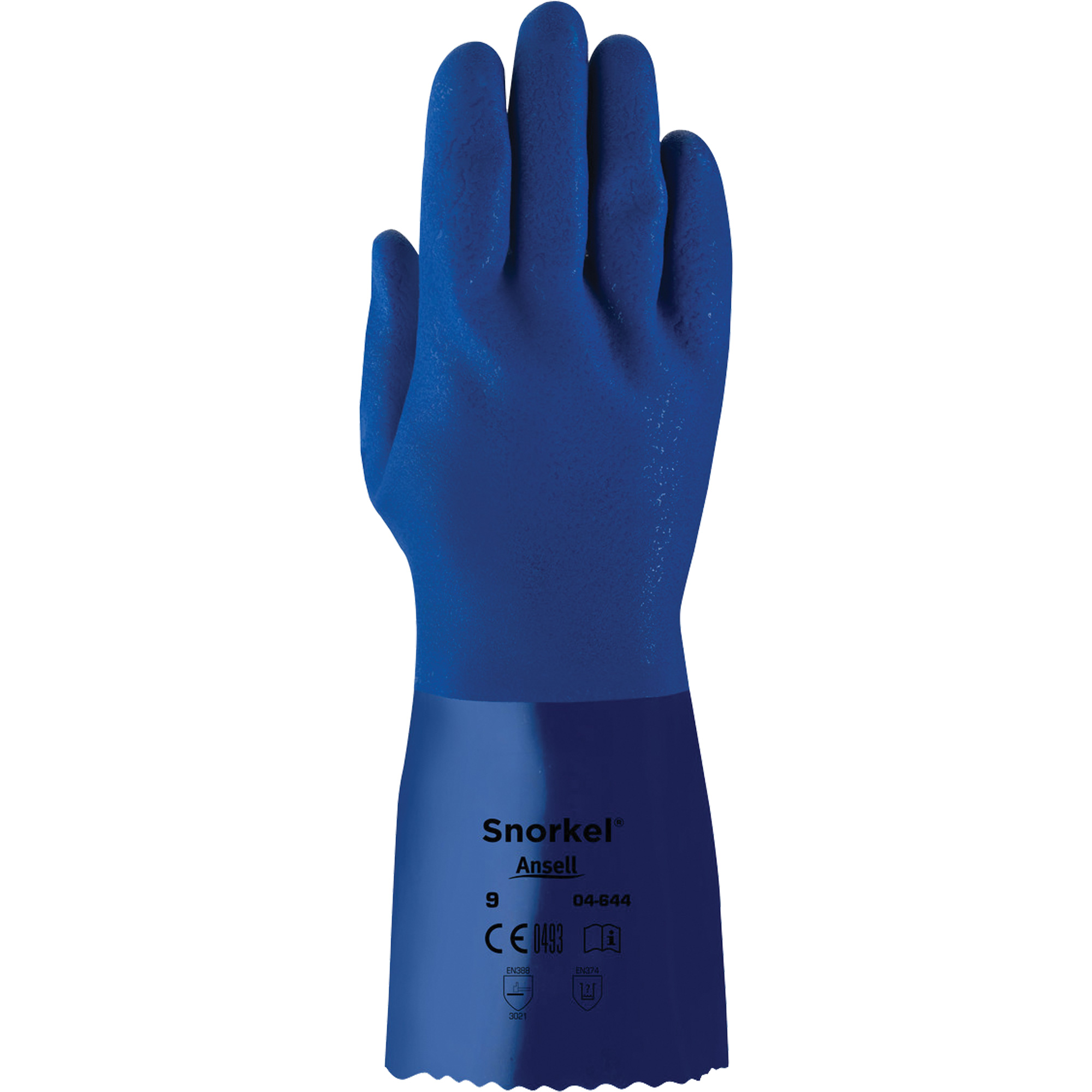 Gants SnorkelMD 04-644, Taille Moyen/8, 12" lo, PVC, Doublure en Jersey, 63-mil