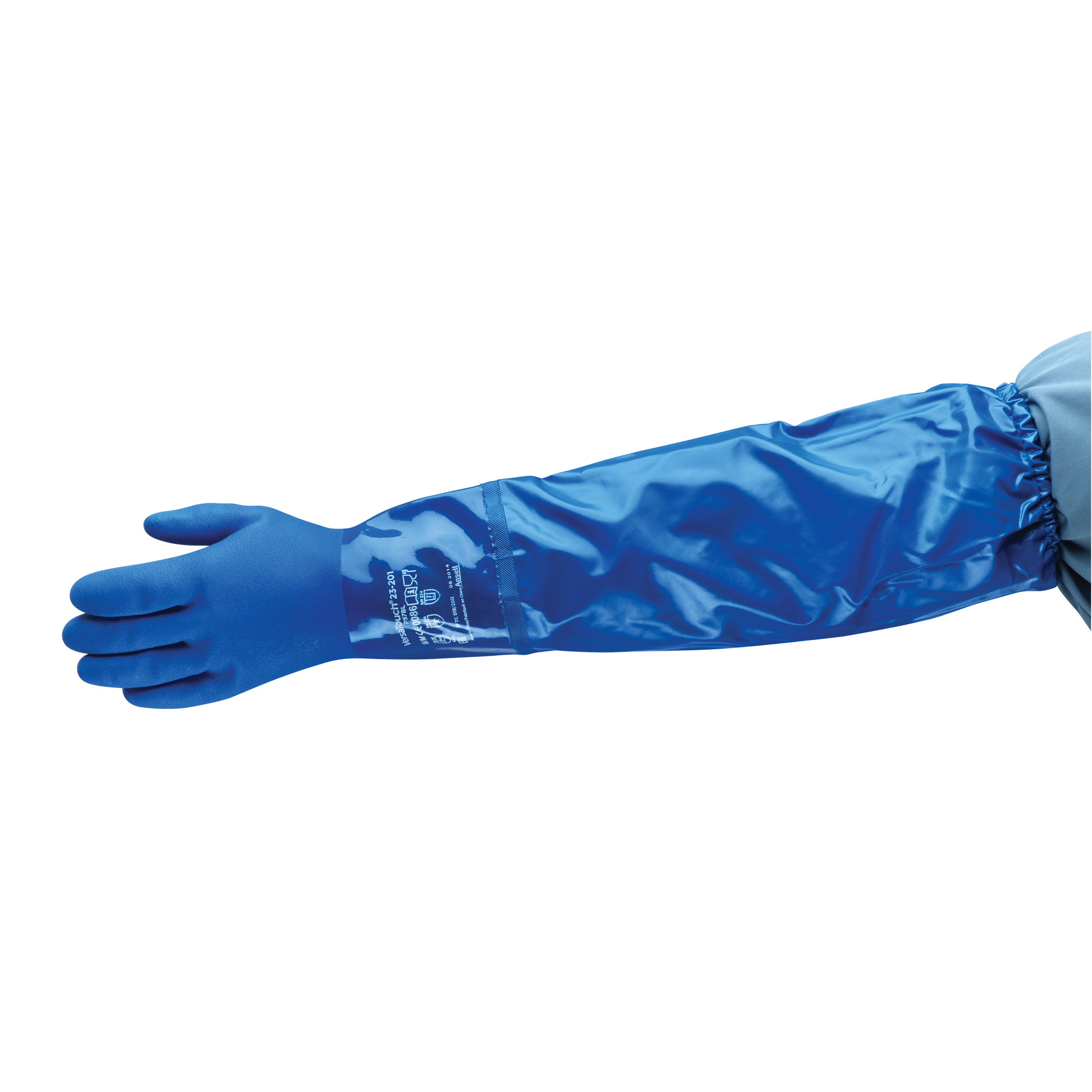 Gants VersaTouchMD 23-201, Taille T-Grand/10, 24" lo, PVC, Doublure en Coton, 30 mils