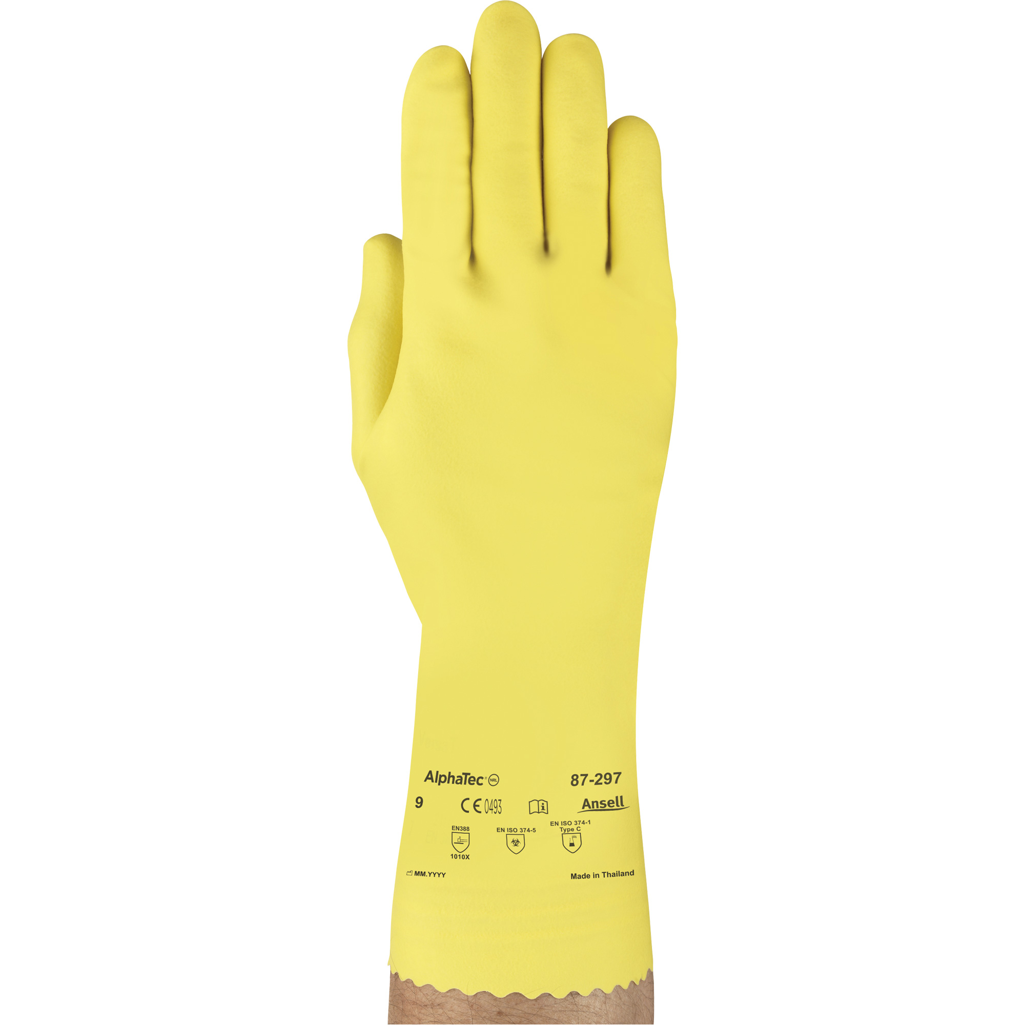 Gants VersatouchMD 297, Taille Petit/7, 12" lo, Latex de caoutchouc, Doublure en Ouatée, 20 mils