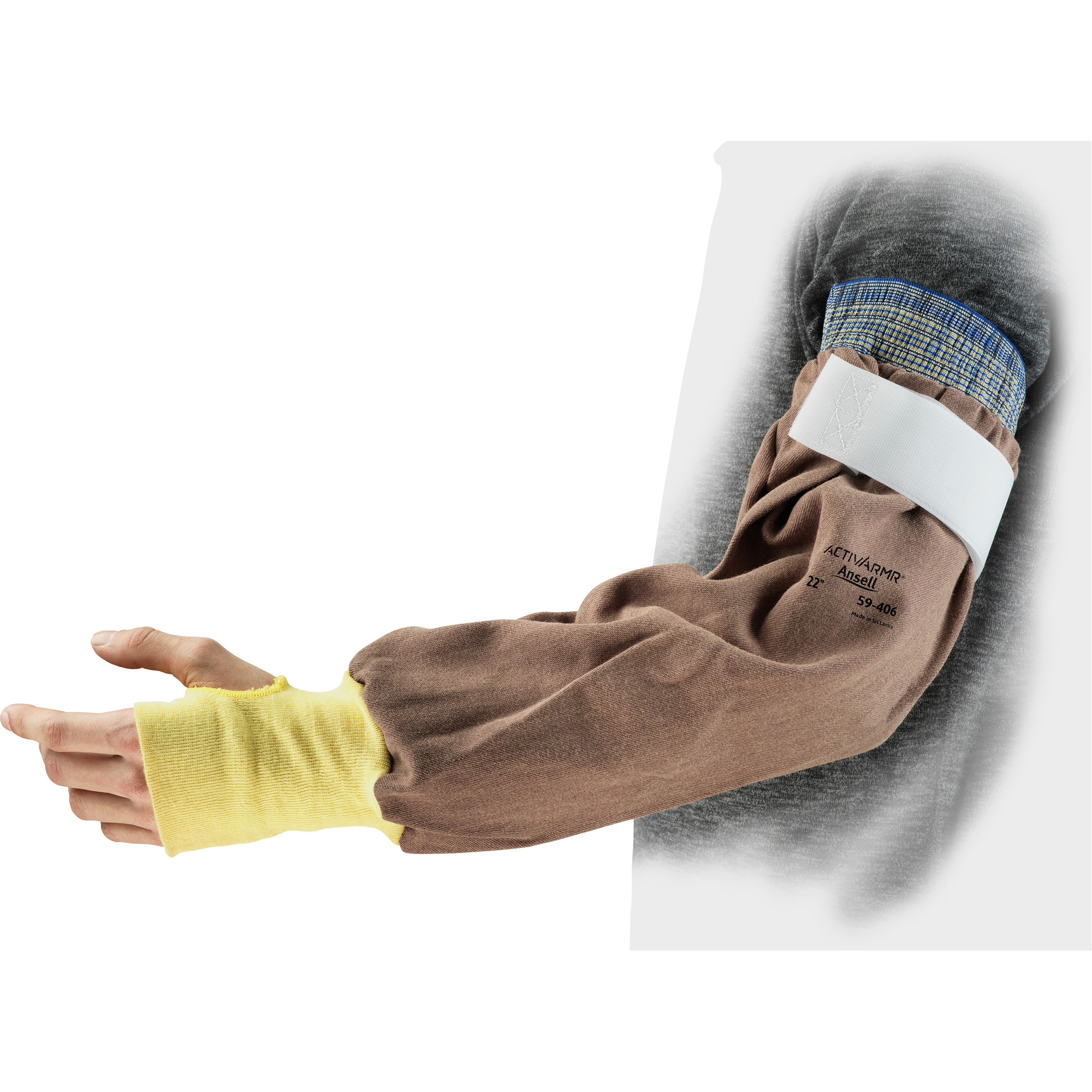 Manchette de soudeur ActivArmrMD 59-406, 22" lo, Brun