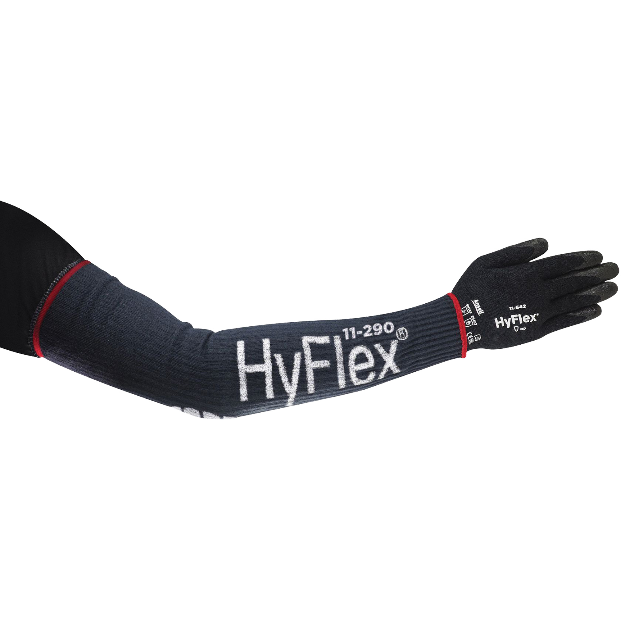 Manchon de compression étroit et long HyFlexMD, 18", KevlarMD/Polyamide/Spandex/Acier inoxydable, Bleu