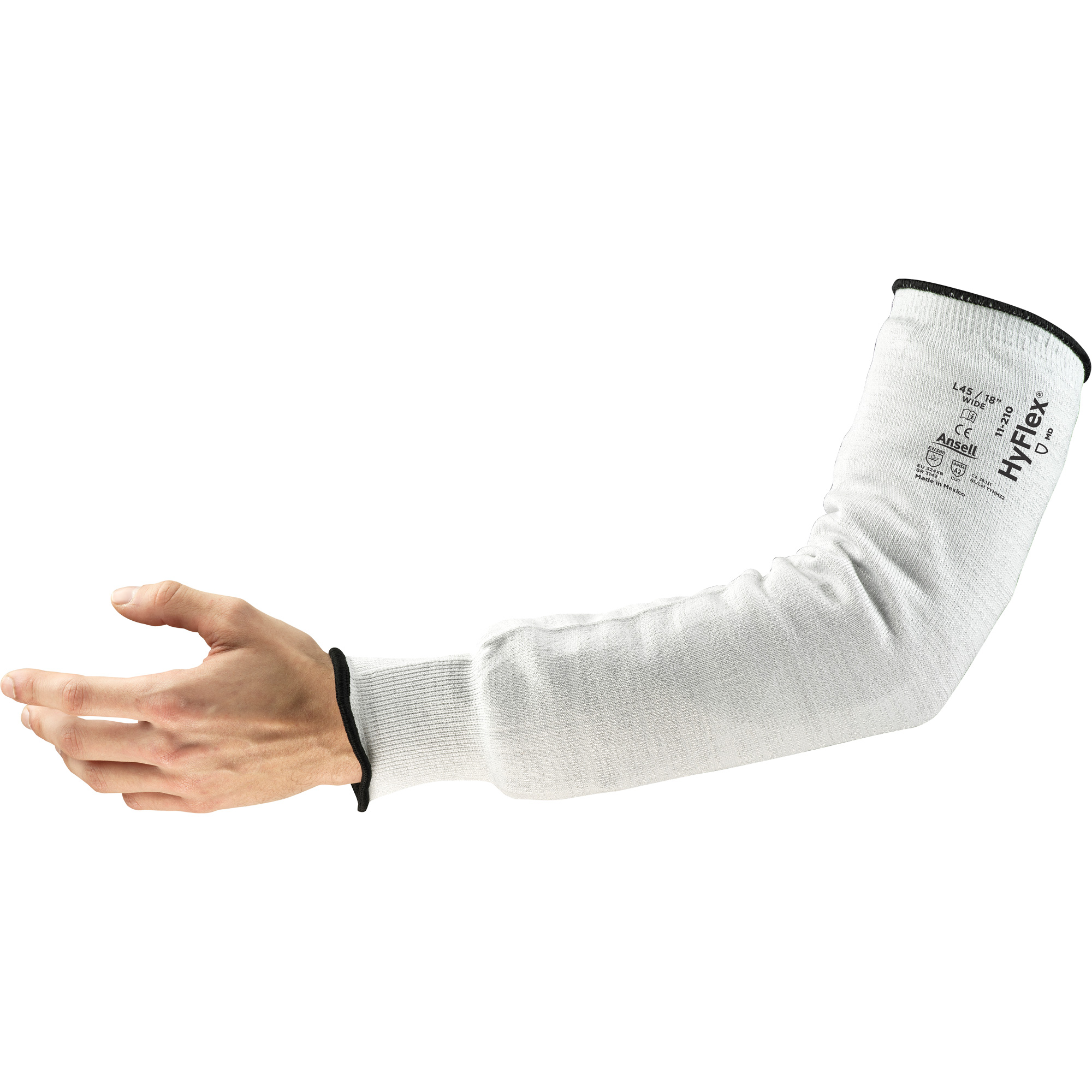 Manchon étroit résistant aux coupures HyFlexMD série 11-210, InterceptMC, 18", ASTM ANSI niveau A2/EN 388 niveau 2, Gris
