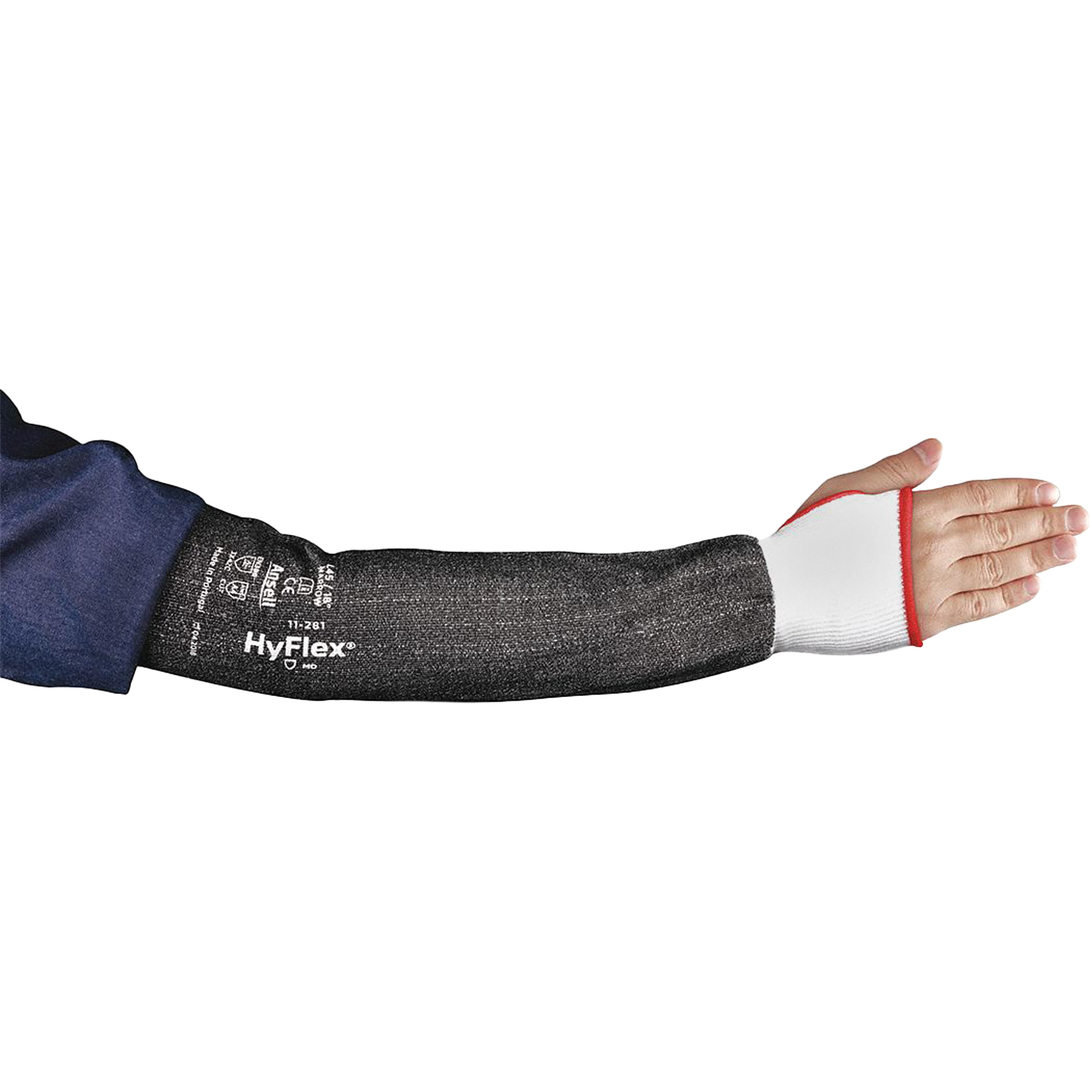 Manche de protection à pouce étroit HYFLEXMD 11-281, InterceptMC, 12", ASTM ANSI niveau A4, Gris