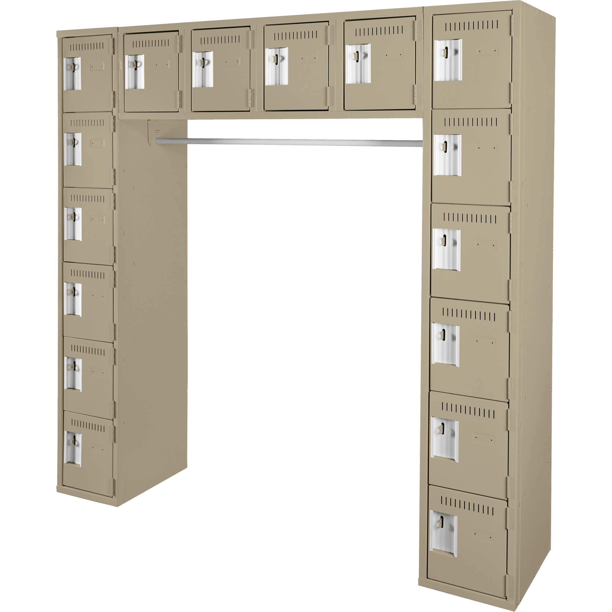 Arche de casiers économiques assemblés Clean LineMC, 16 niveaux, 18" x 72" x 12", Acier