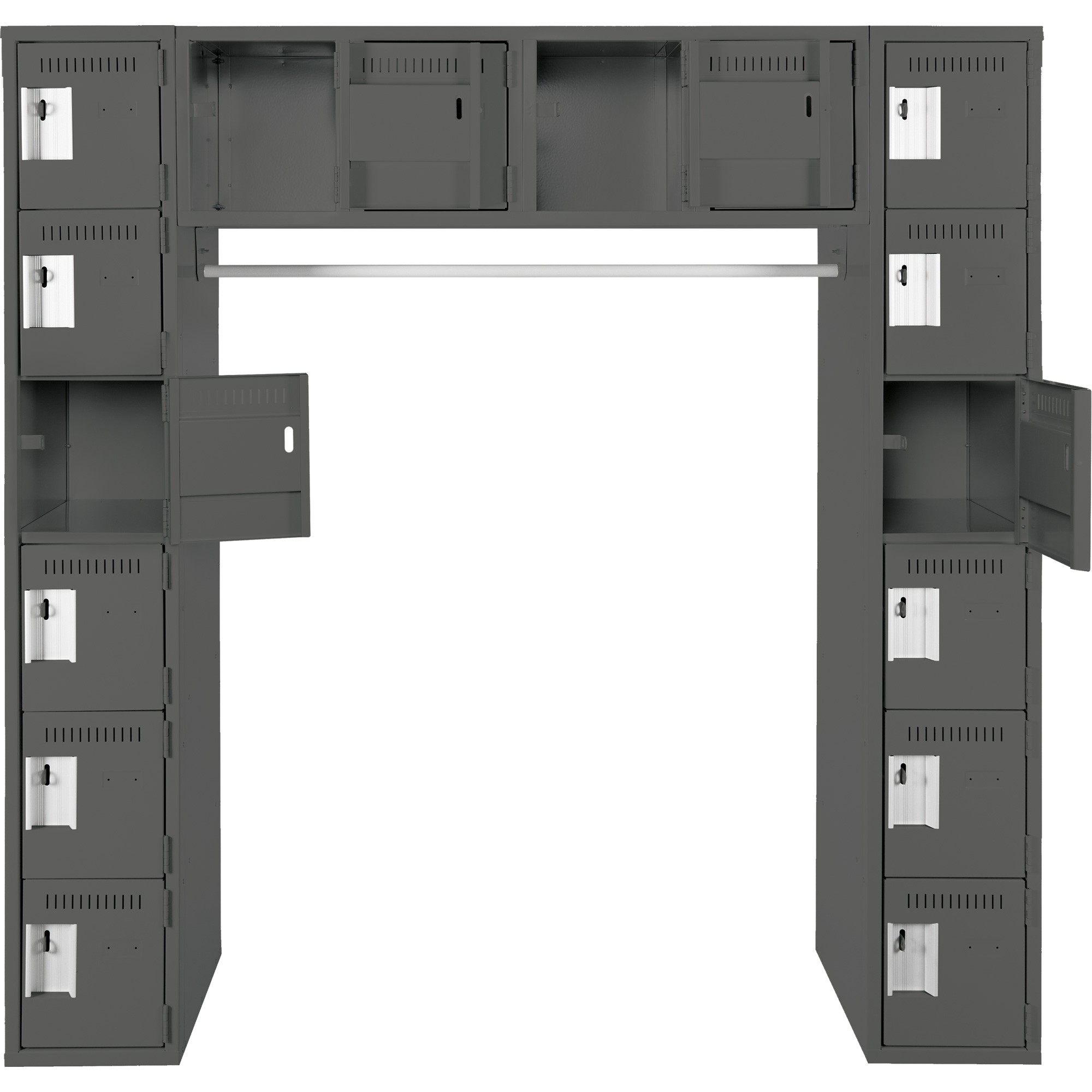 Arche de casiers économiques assemblés Clean LineMC, 16 niveaux, 18" x 72" x 12", Acier – Image 3