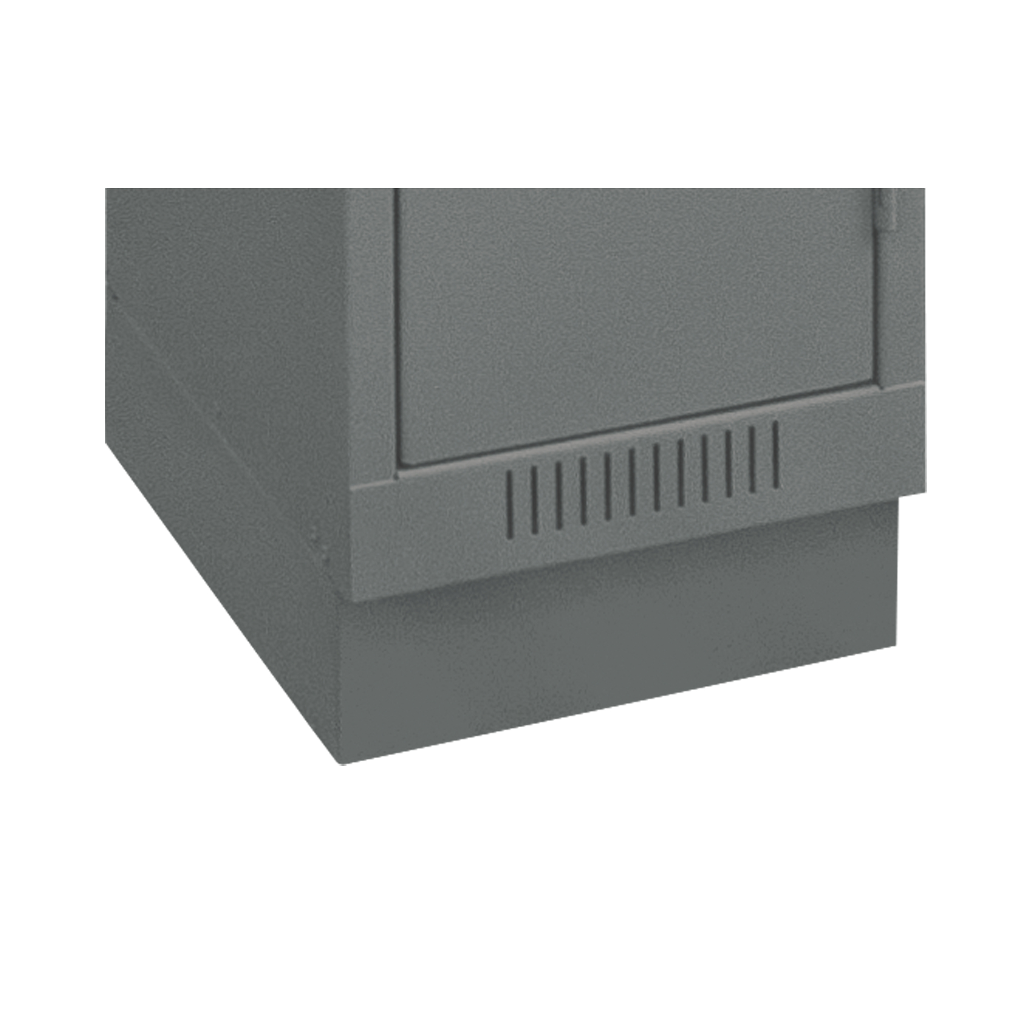 Base en retrait pour casiers économiques Clean LineMC, 1 Blocs, 4" lo x 12" la x 18" p, Acier