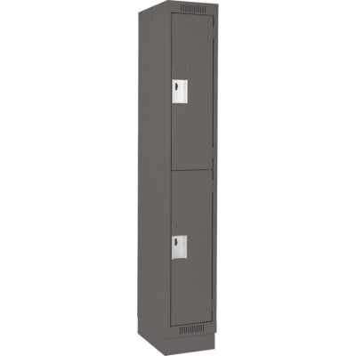 Casiers Clean LineMC, 2 niveaux, 12" x 15" x 76", Acier, Charbon, Rivet (assemblé)