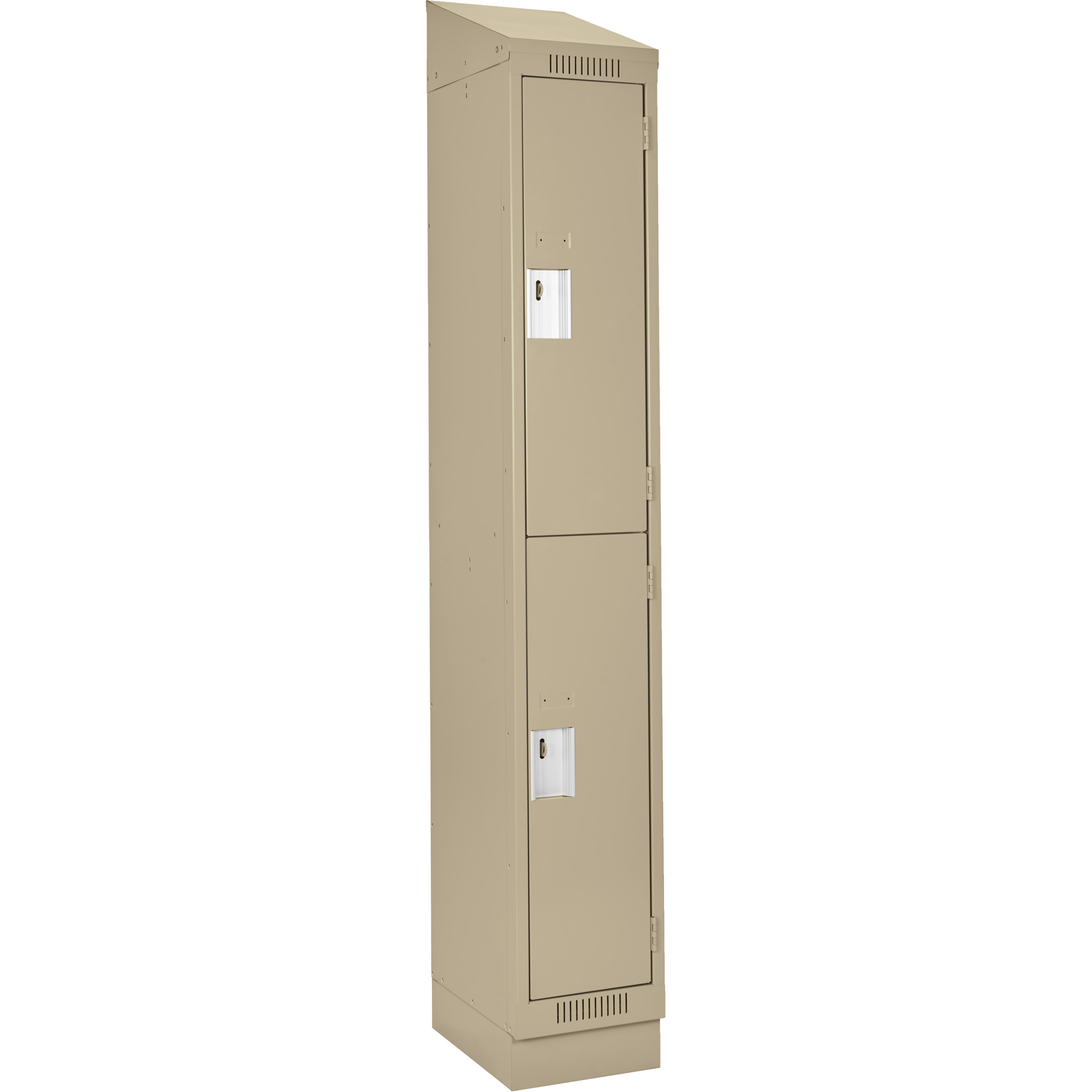 Casiers Clean LineMC, 2 niveaux, 12" x 15" x 82", Acier, Beige, Rivet (assemblé)