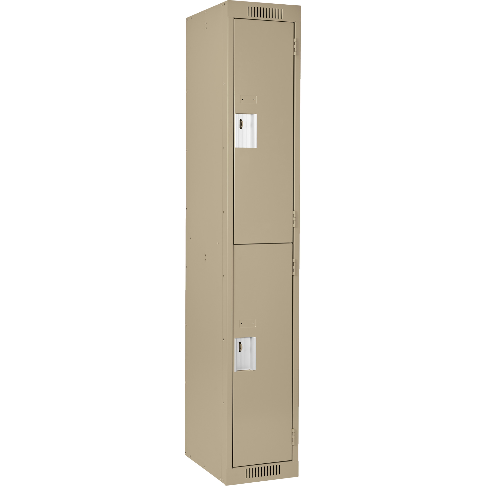 Casiers Clean LineMC, 2 niveaux, 15" x 15" x 72", Acier, Beige, Rivet (assemblé)